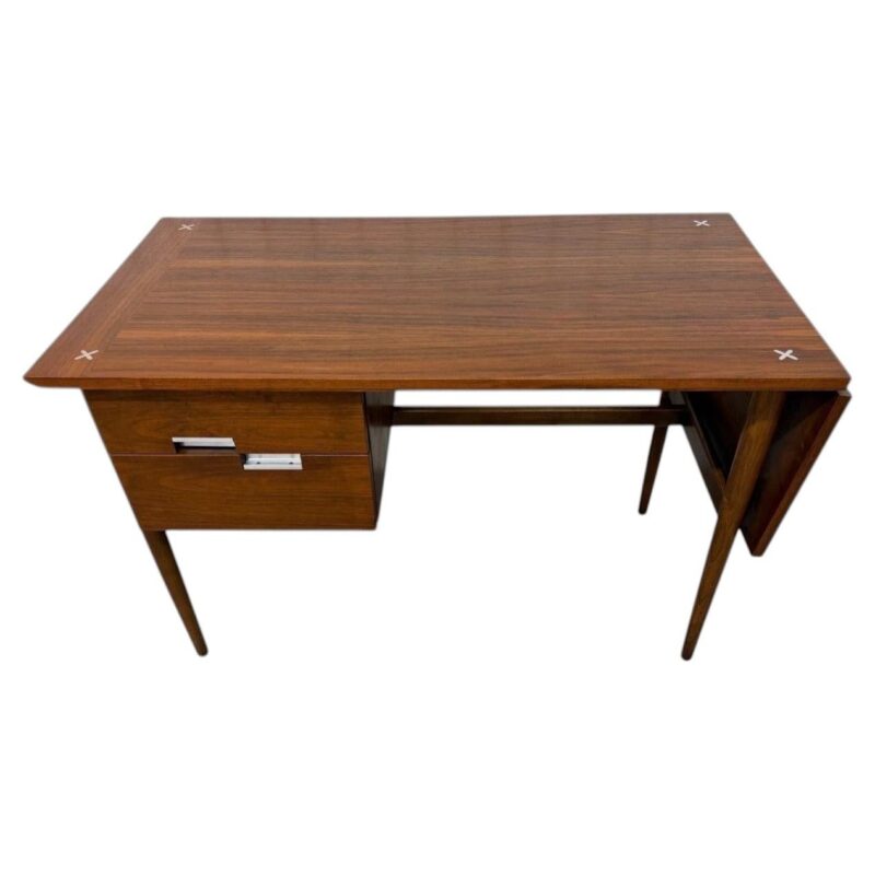 Mid-Century Modern American of Martinsville Accord Walnut Drop-Leaf Desk