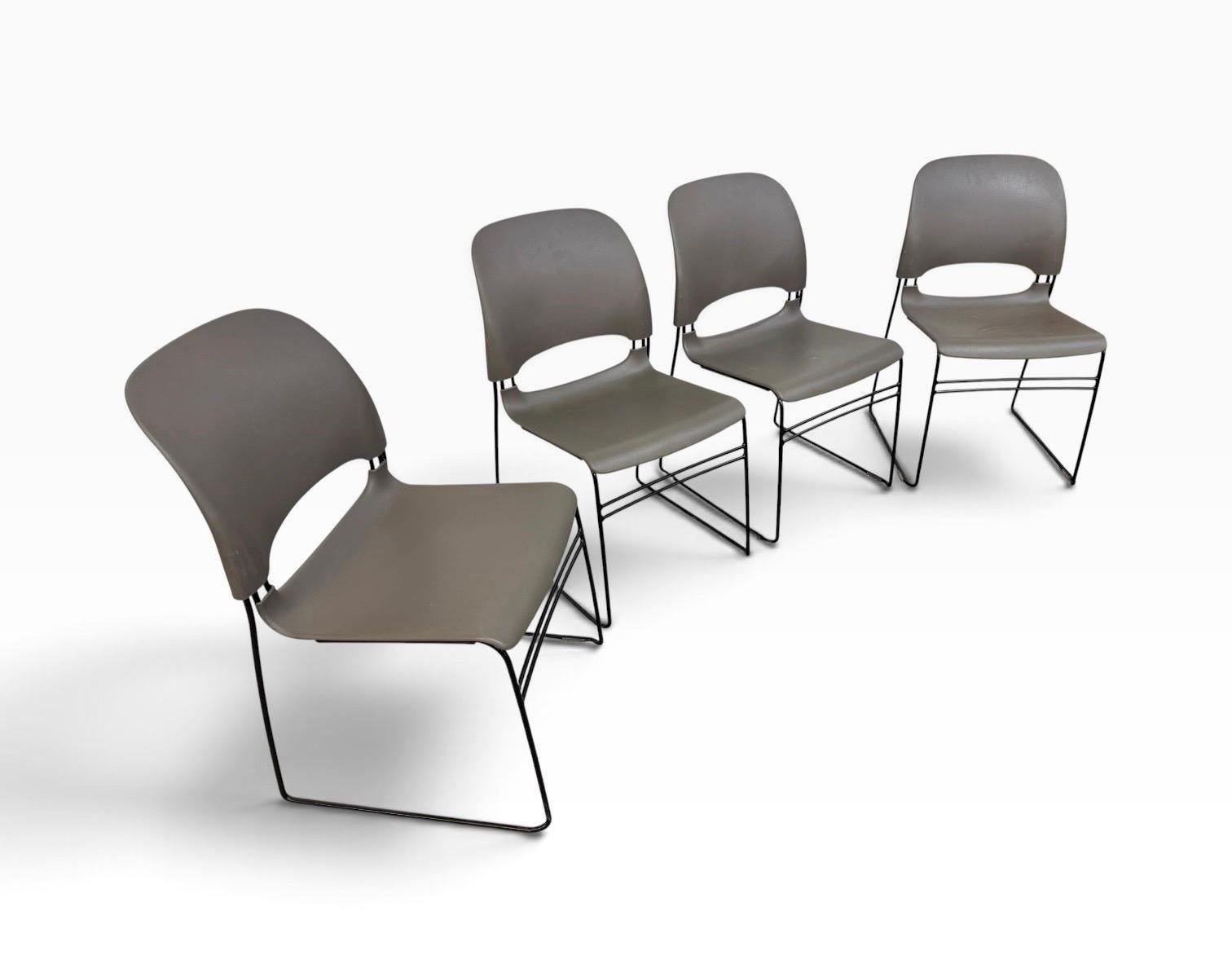 Modern Herman Miller Limerick Stacking Chairs - Set of 4 - Image 2