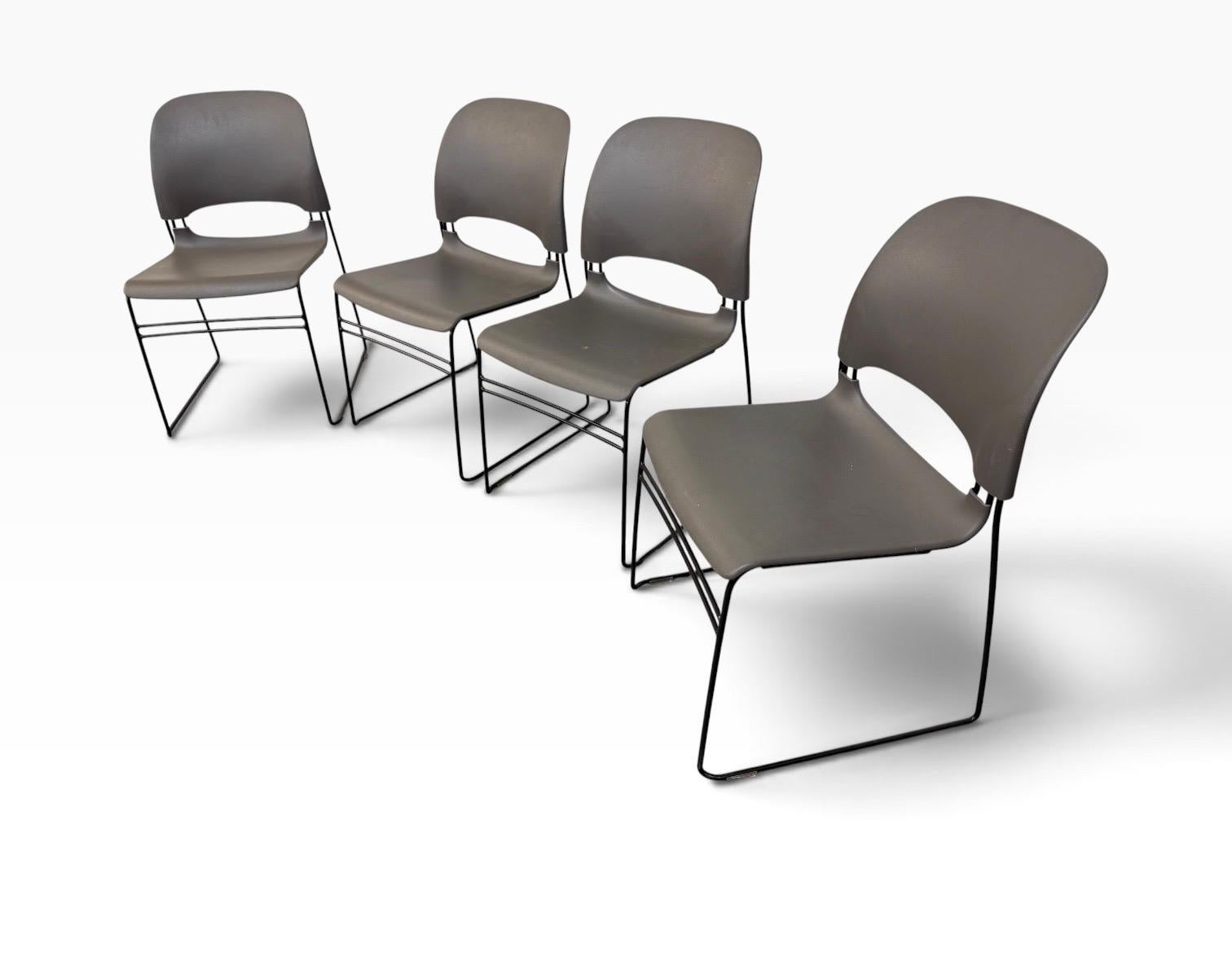 Modern Herman Miller Limerick Stacking Chairs - Set of 4 - Image 3