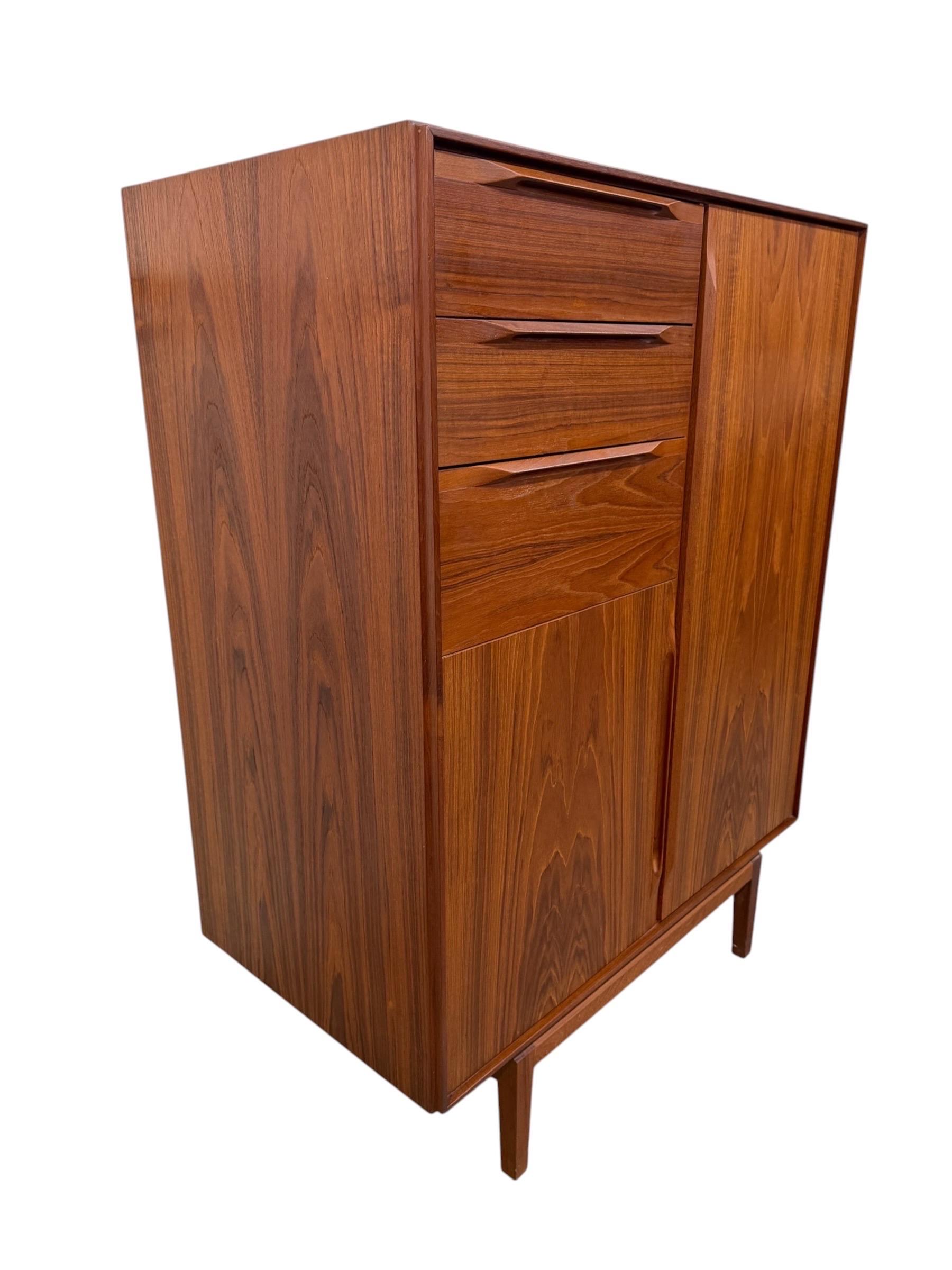 Mid-Century Danish Modern Fredericia Teak Gentleman's Wardrobe High Chest - Image 2
