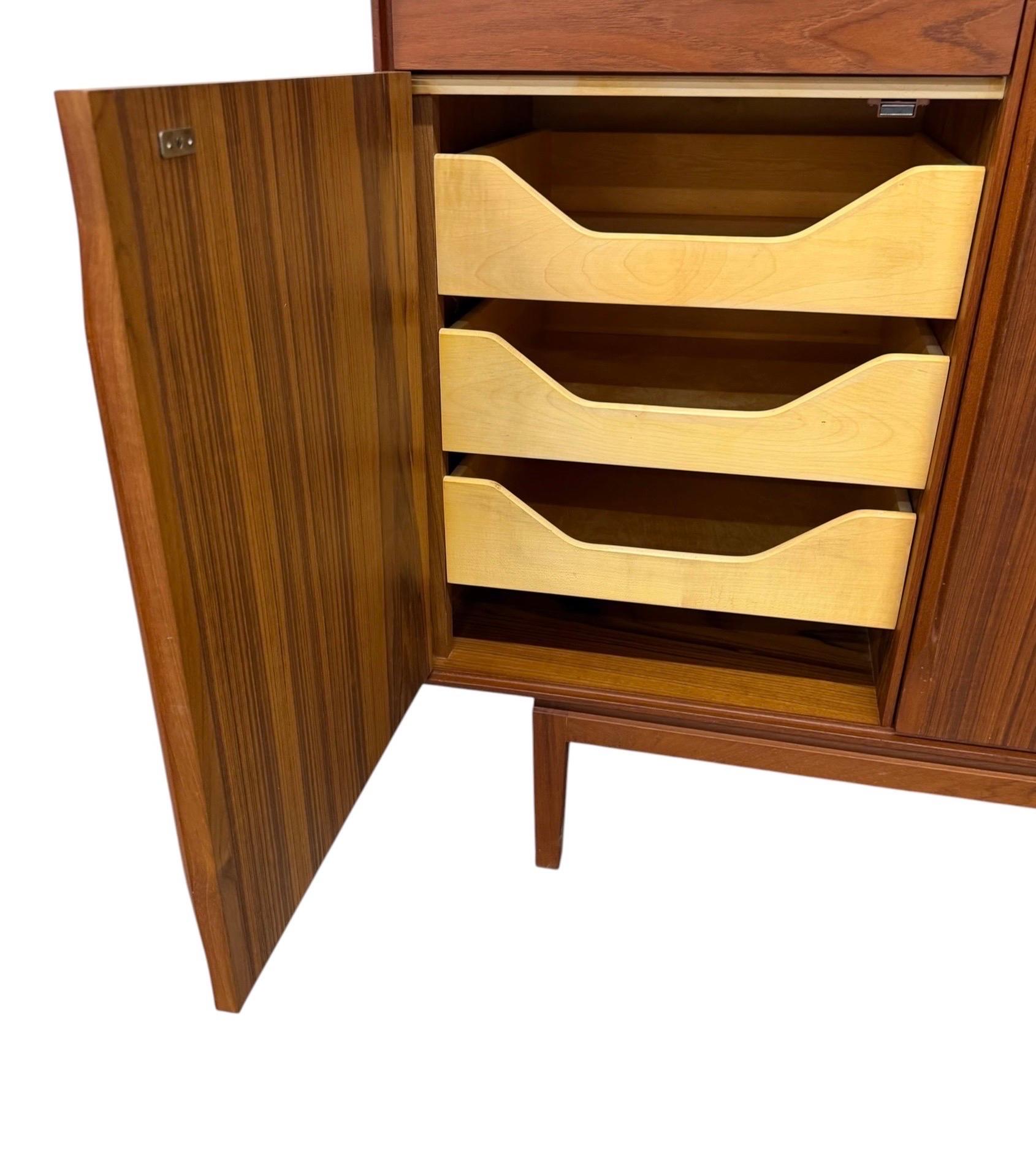 Mid-Century Danish Modern Fredericia Teak Gentleman's Wardrobe High Chest - Image 7