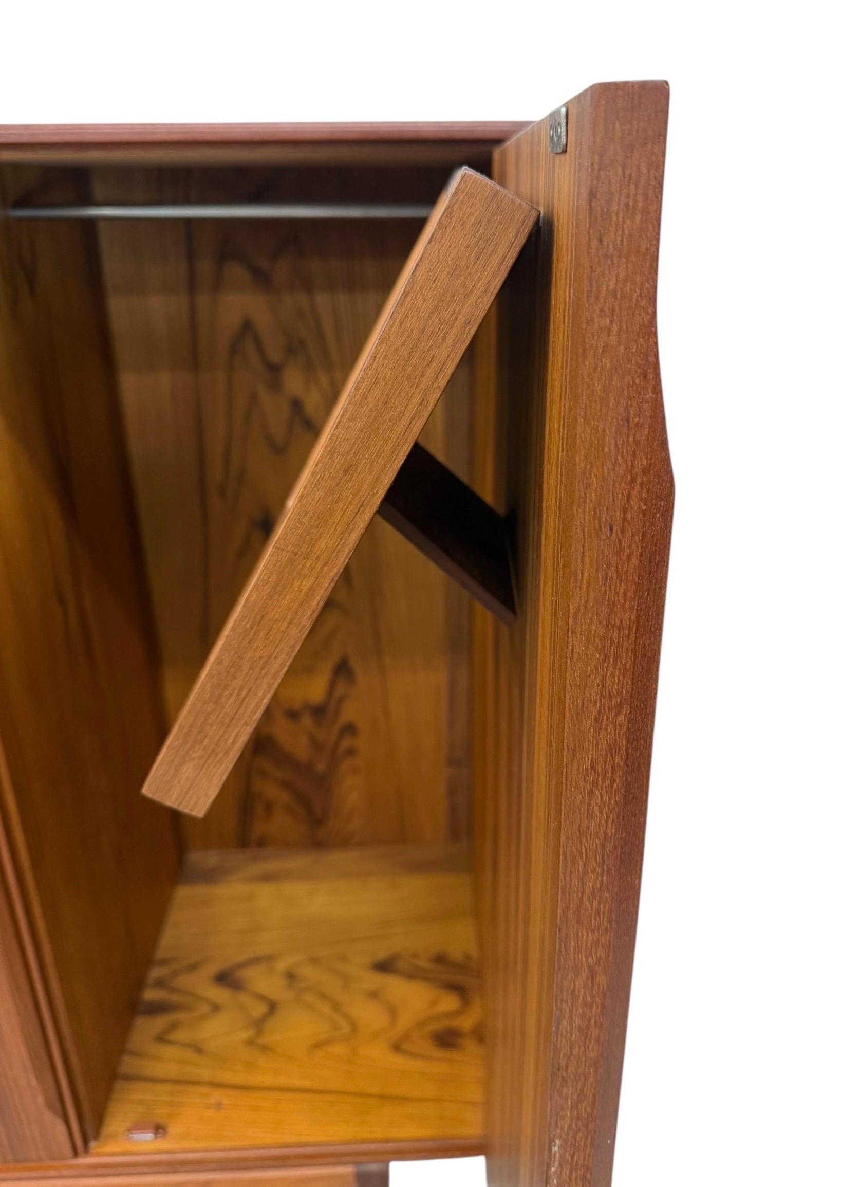 Mid-Century Danish Modern Fredericia Teak Gentleman's Wardrobe High Chest - Image 11