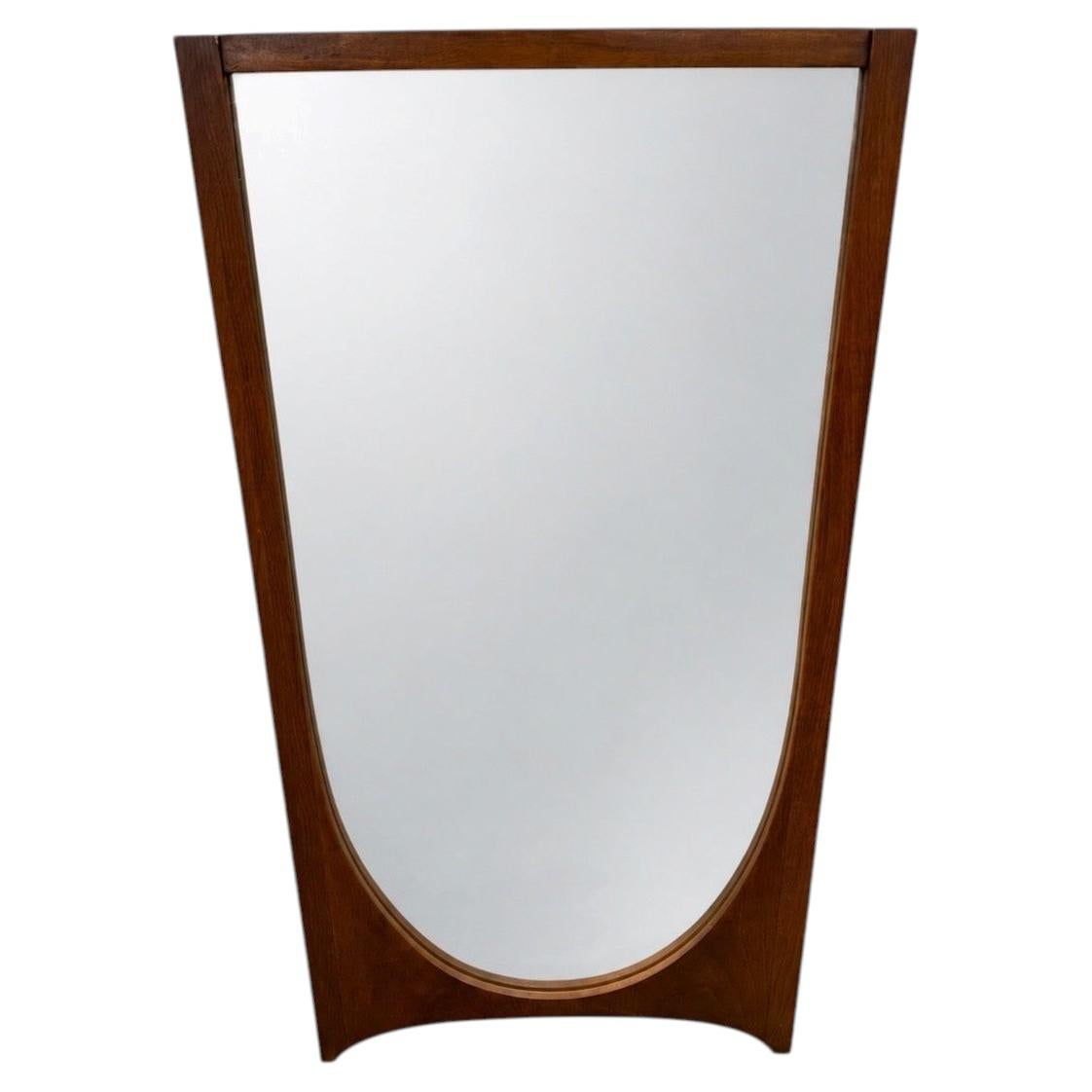 Mid-Century Modern Broyhill Brasilia Sculpted Walnut Mirror