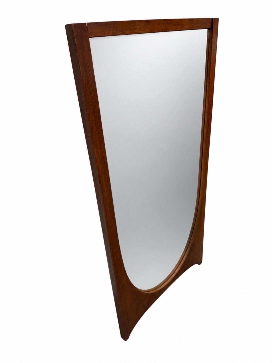 Mid-Century Modern Broyhill Brasilia Sculpted Walnut Mirror - Image 2