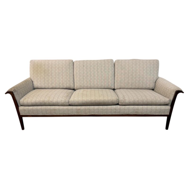 Mid-Century Danish Modern Rosewood Upholstered Sofa
