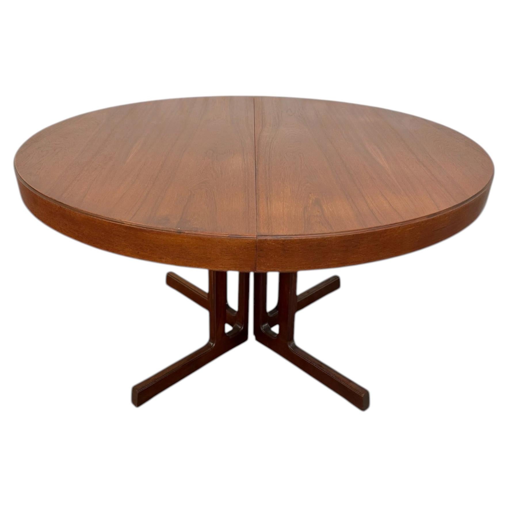 Mid-Century Danish Modern Round / Oval Teak Dining Table