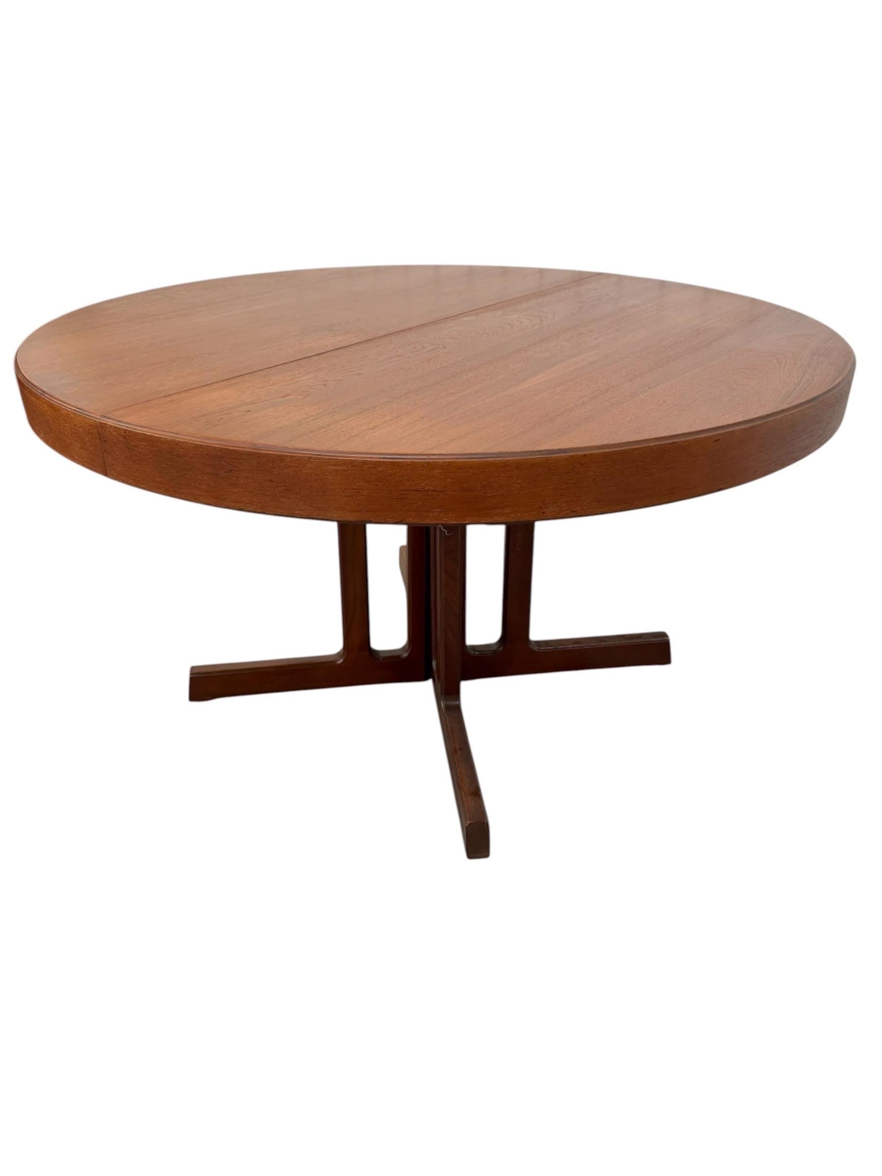 Mid-Century Danish Modern Round / Oval Teak Dining Table - Image 4