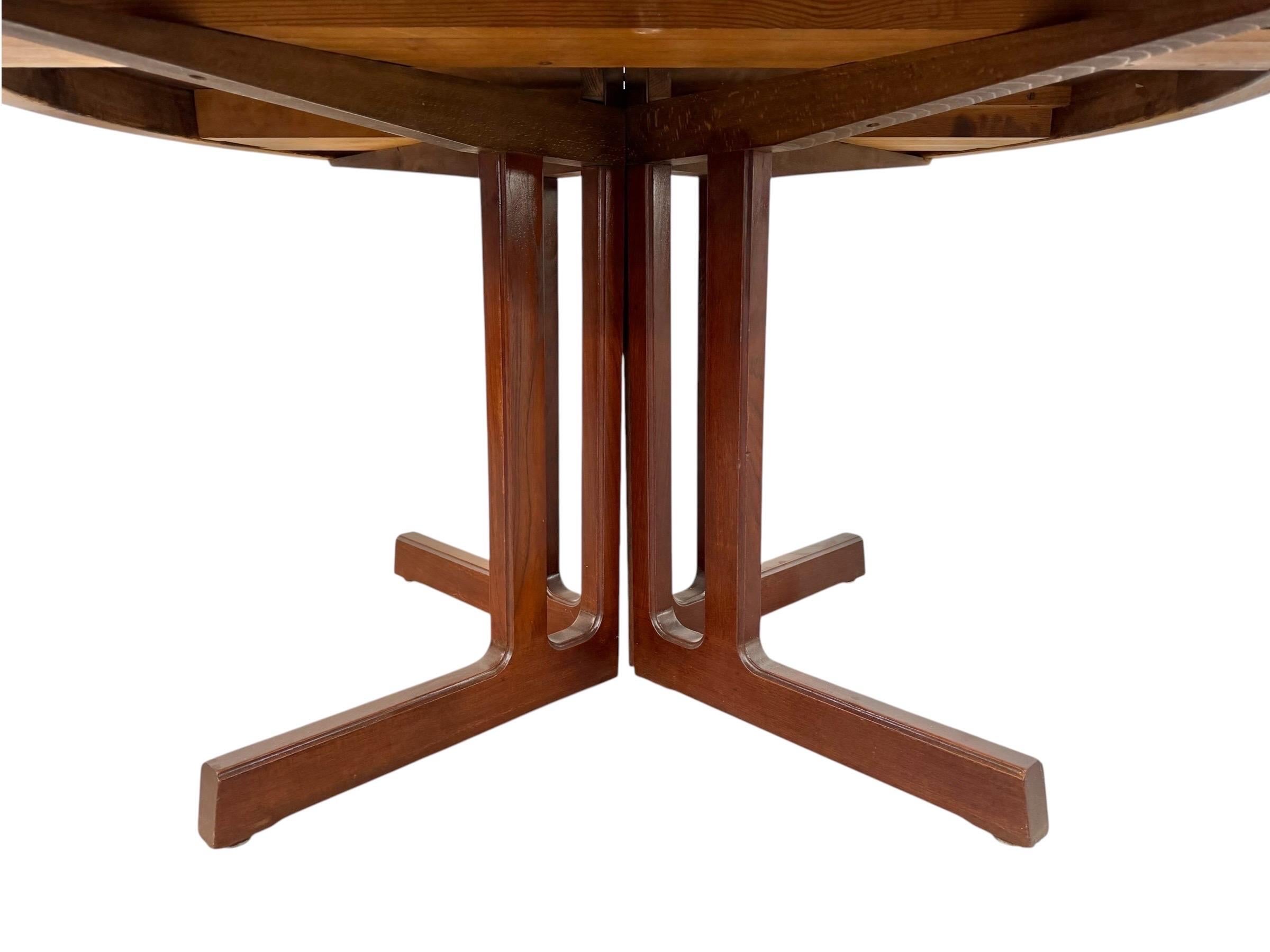 Mid-Century Danish Modern Round / Oval Teak Dining Table - Image 6