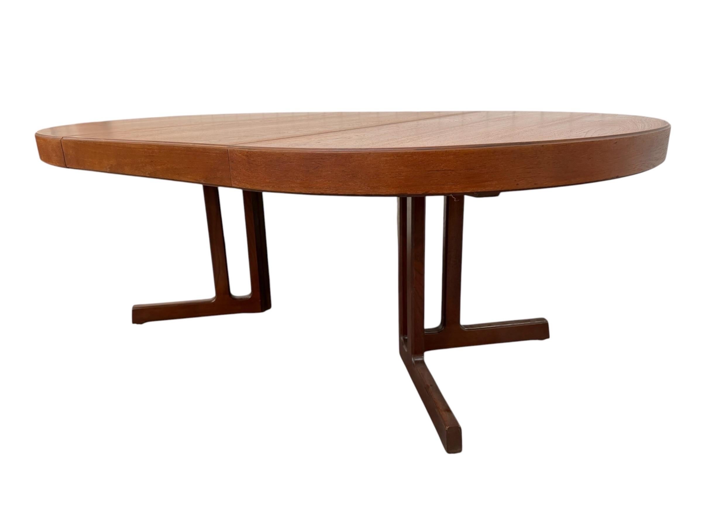 Mid-Century Danish Modern Round / Oval Teak Dining Table - Image 10