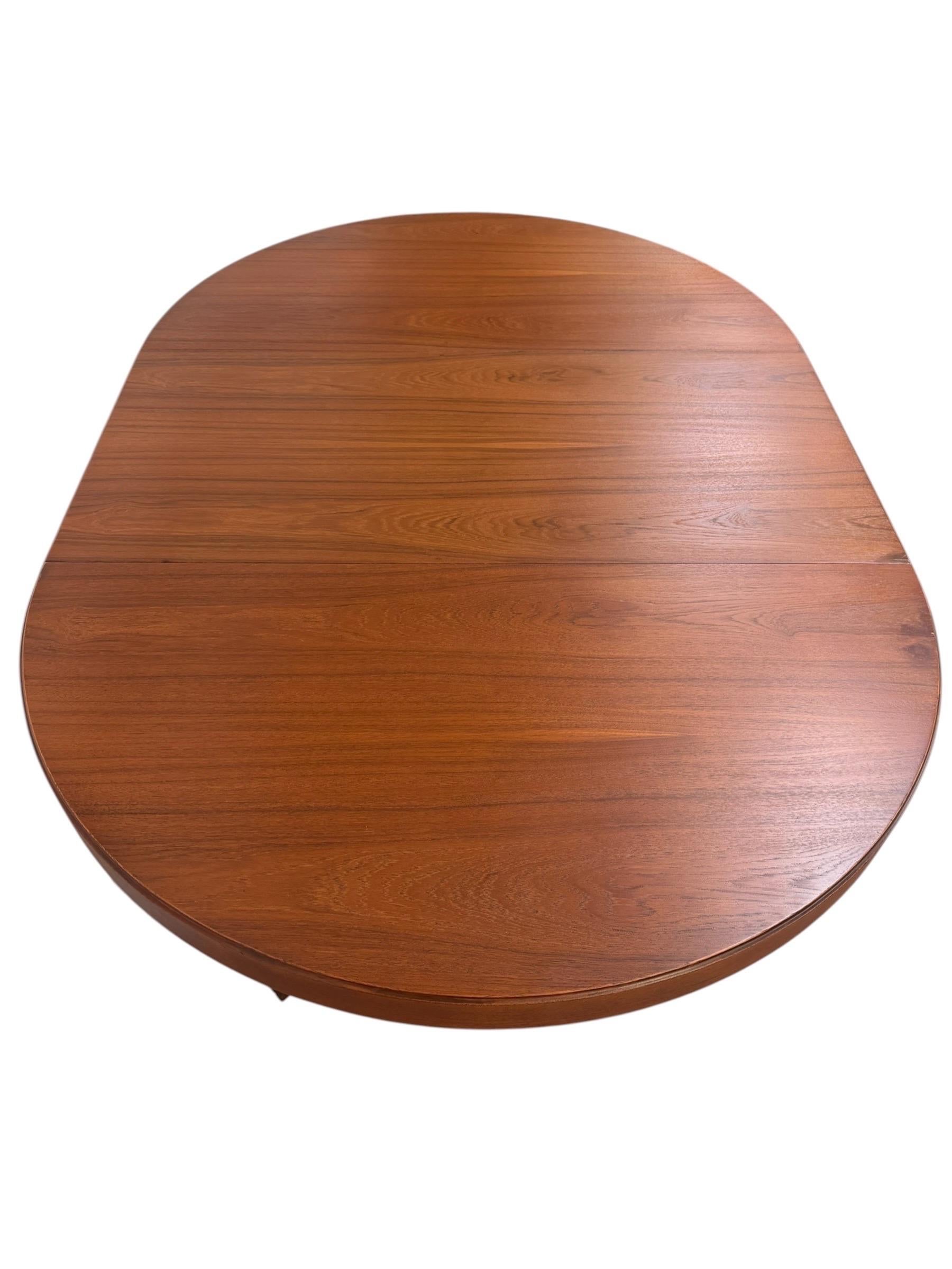 Mid-Century Danish Modern Round / Oval Teak Dining Table - Image 11