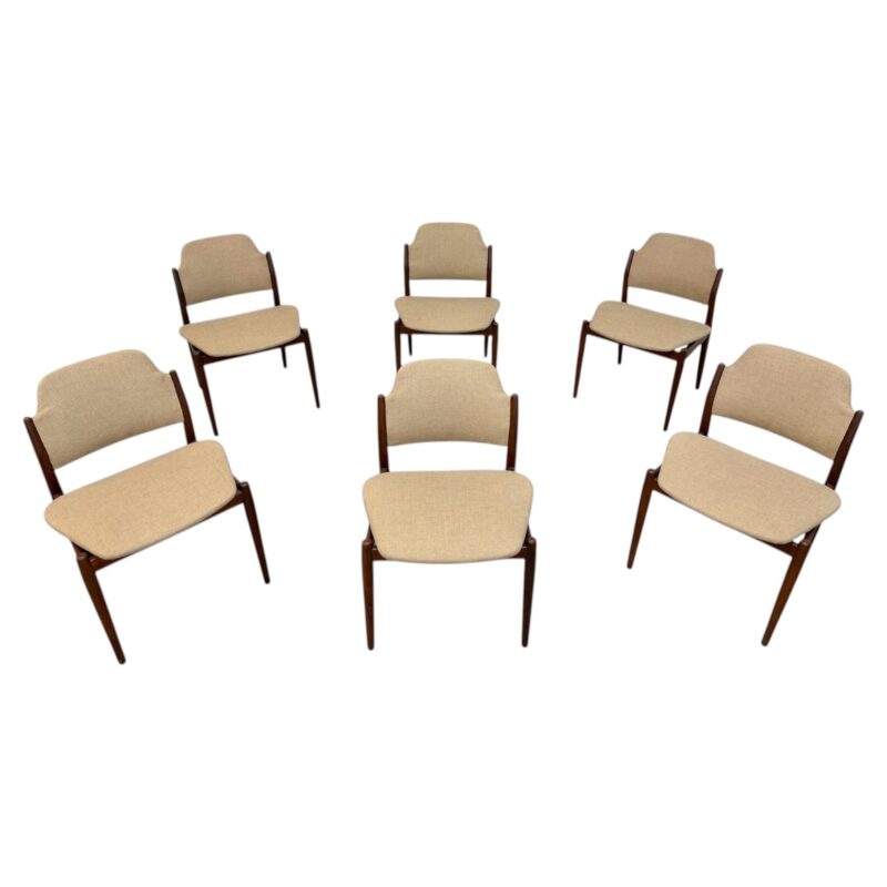 Mid-Century Danish Modern Arne Vodder 62S Teak Dining Chairs – Set of 6