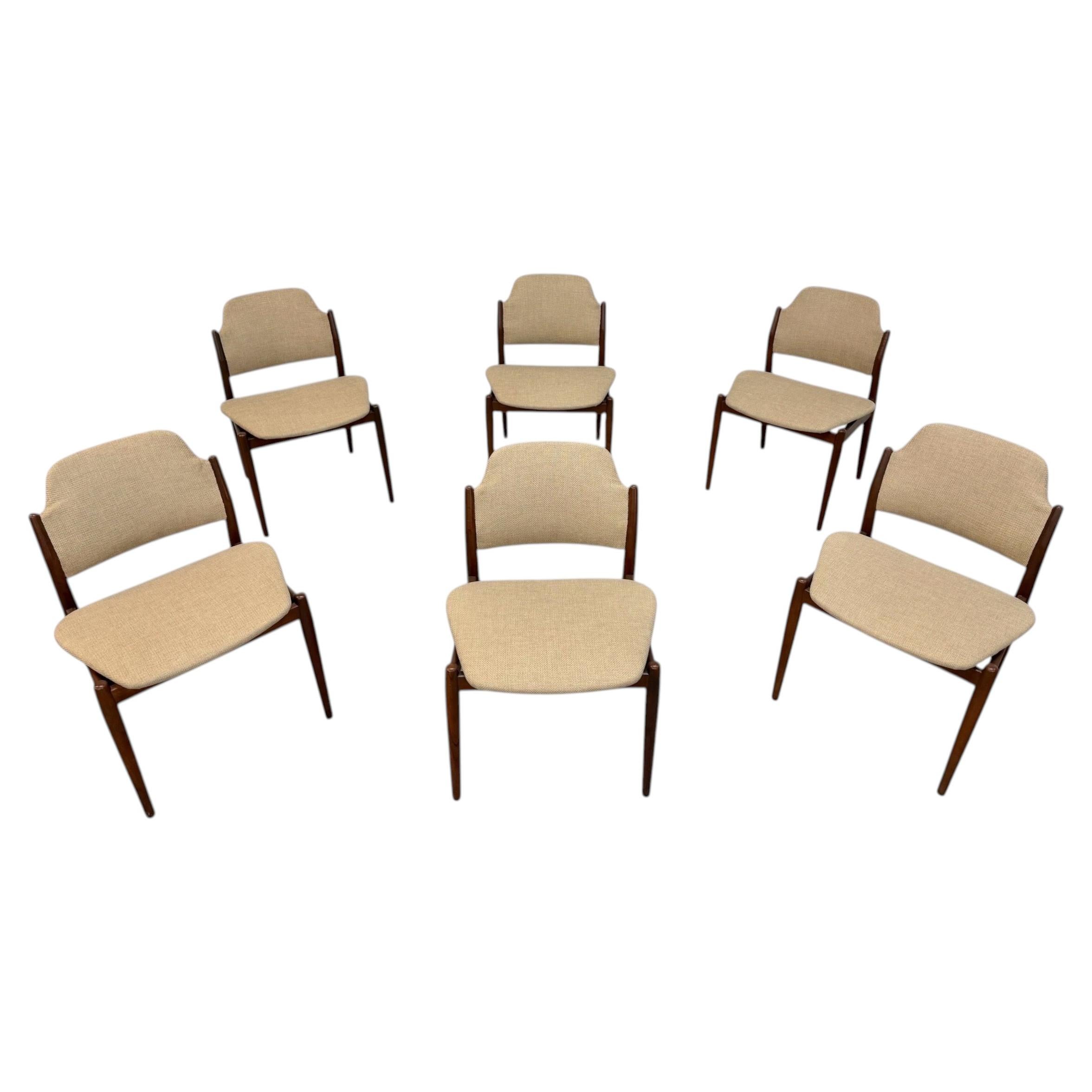 Mid-Century Danish Modern Arne Vodder 62S Teak Dining Chairs - Set of 6