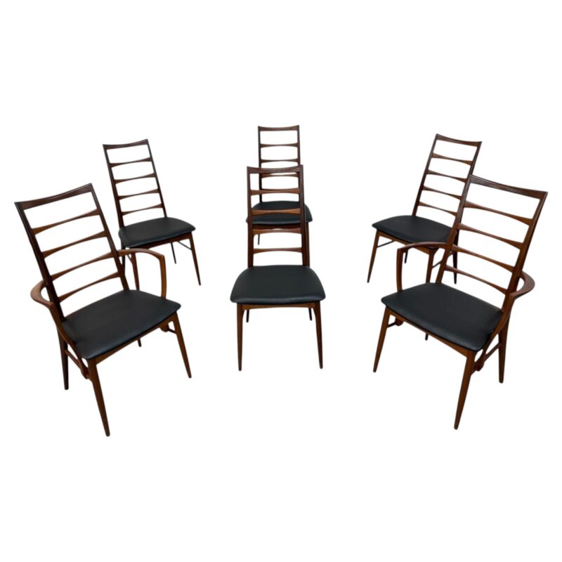 Mid-Century Danish Modern Koefoeds Hornslet “Lis” Teak Dining Chairs – Set of 6
