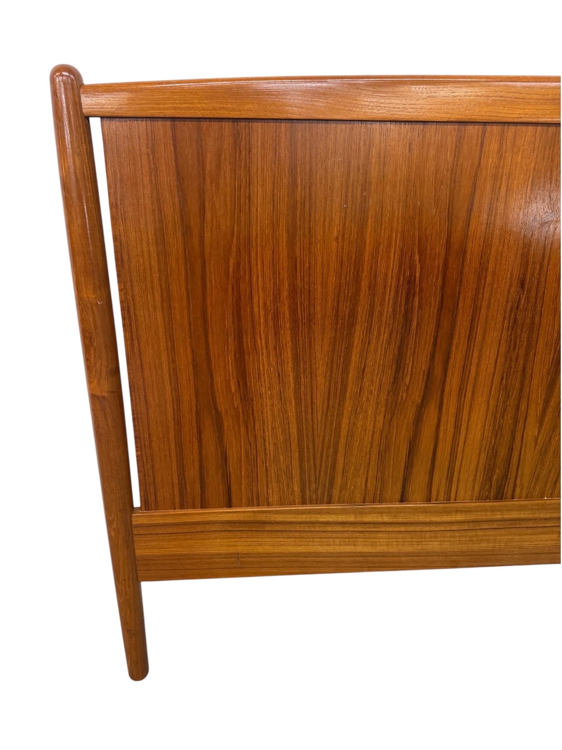 Mid-Century Danish Modern King Size Teak Headboard - Image 4