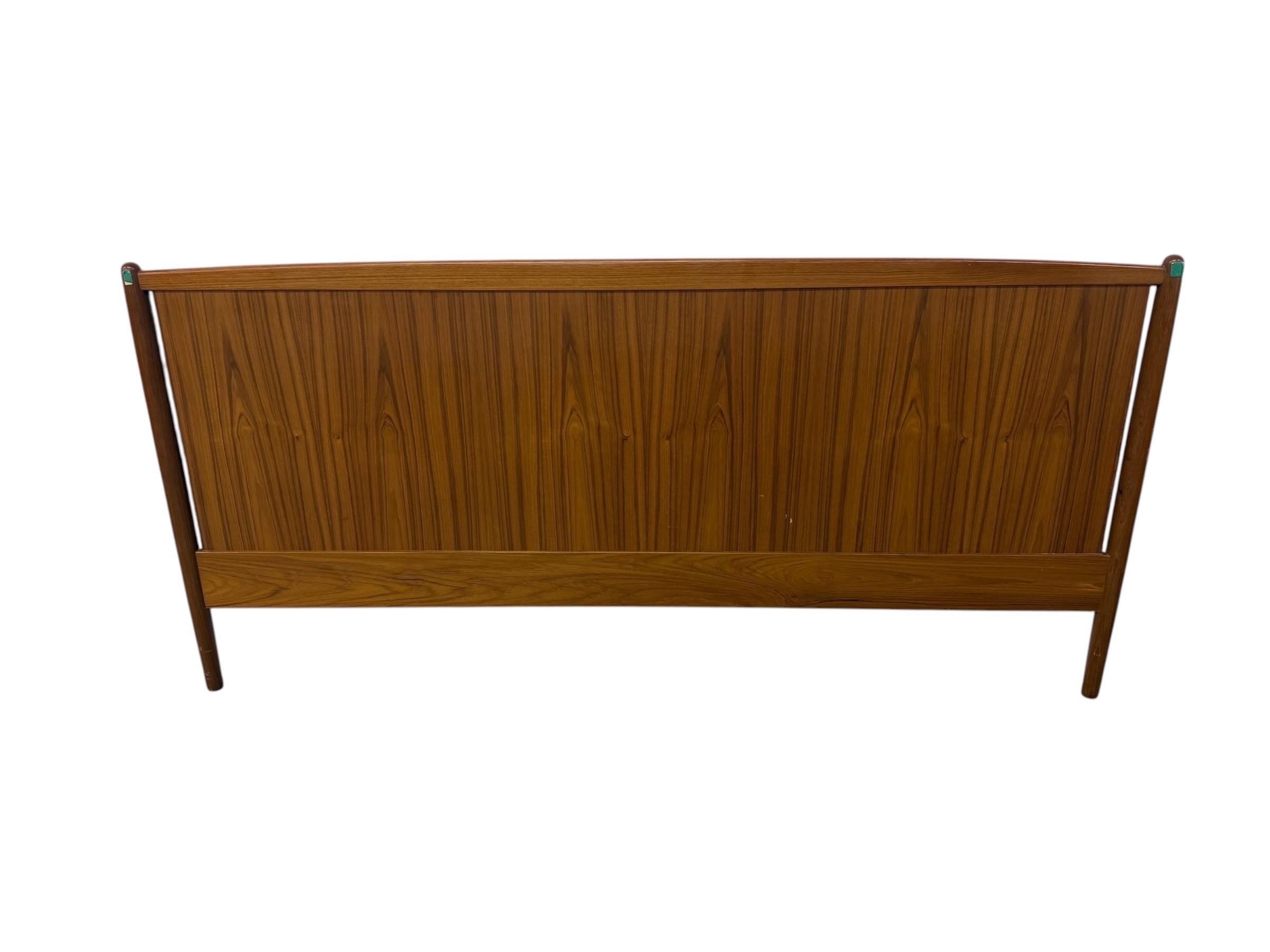 Mid-Century Danish Modern King Size Teak Headboard - Image 6
