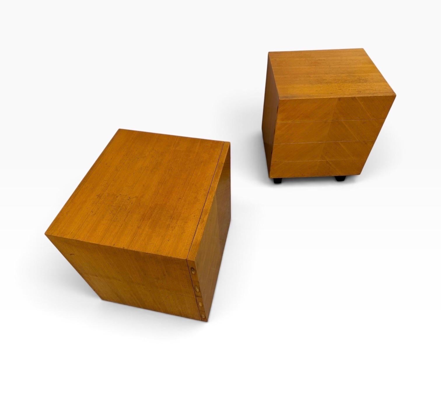 Mid-Century Modern Art Deco Style 4-Drawer Nightstands - Set of 2 - Image 4