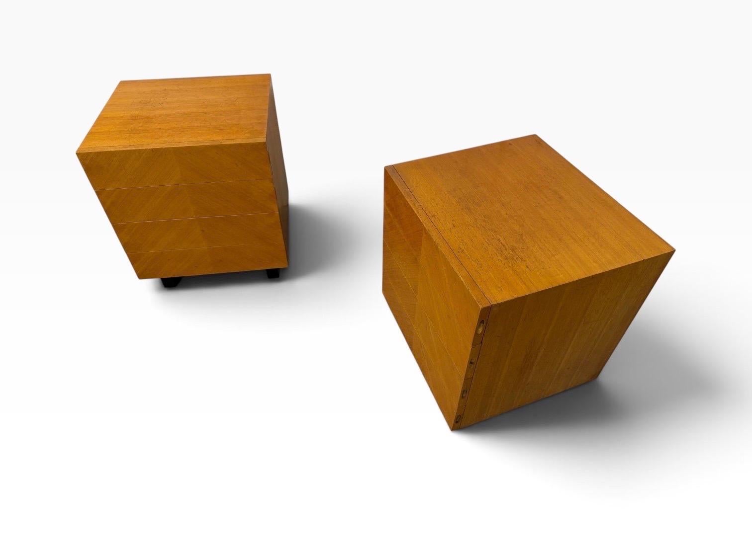 Mid-Century Modern Art Deco Style 4-Drawer Nightstands - Set of 2 - Image 6