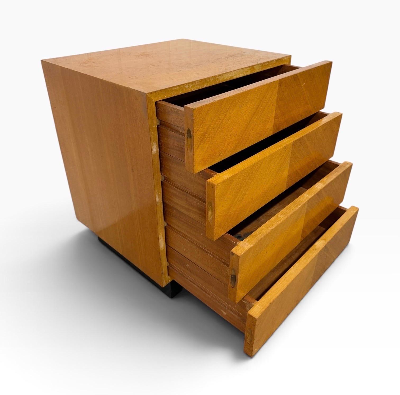 Mid-Century Modern Art Deco Style 4-Drawer Nightstands - Set of 2 - Image 8