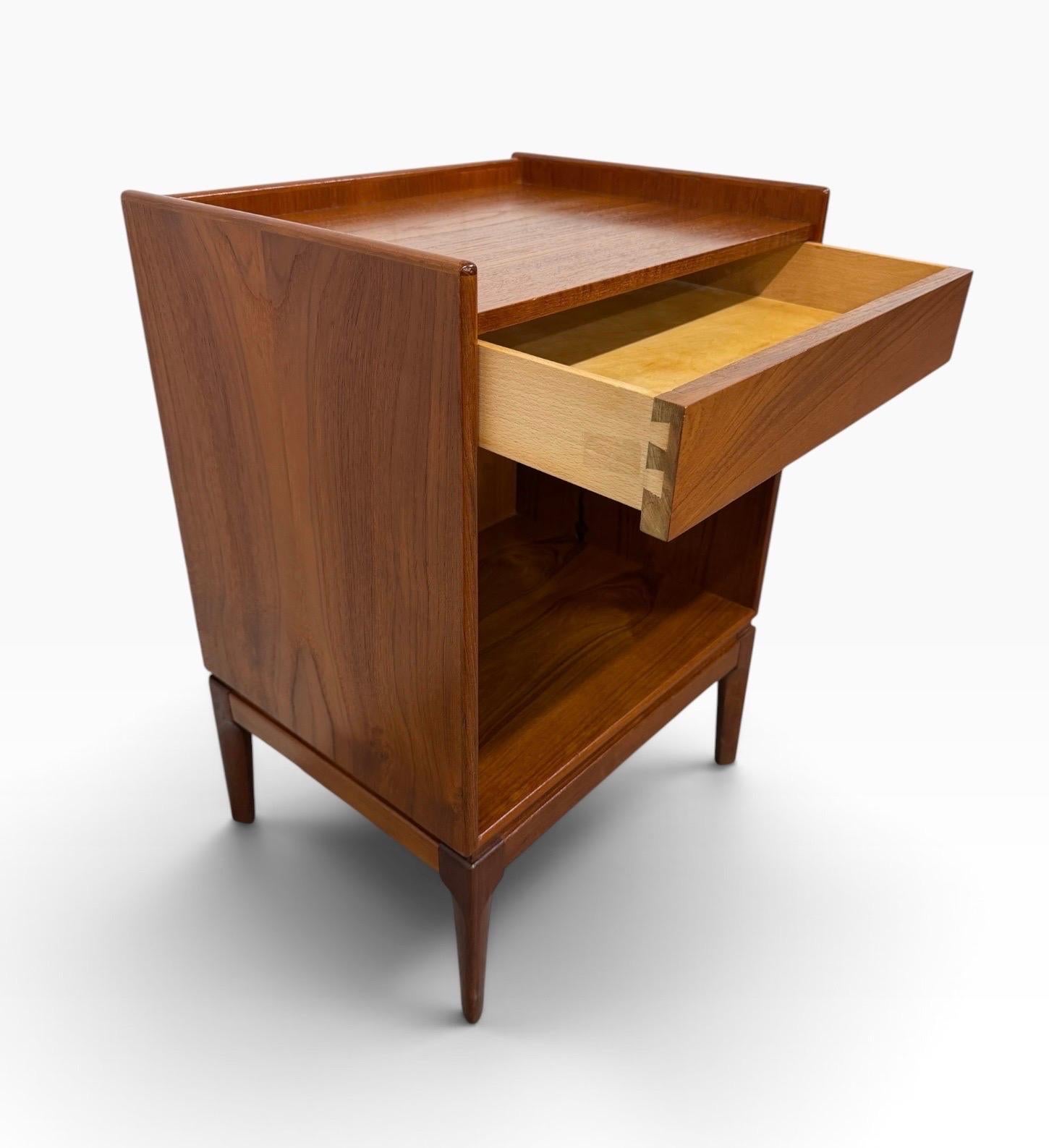 Mid-Century Danish Modern Søborg Møbelfabrik Teak Nightstands - Set of 2 - Image 9