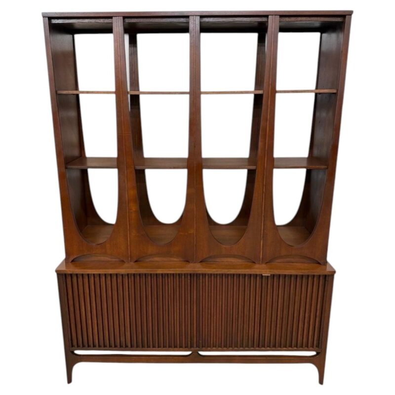 Mid-Century Modern Broyhill Brasilia 2-Piece Walnut Room Divider – Refinished!