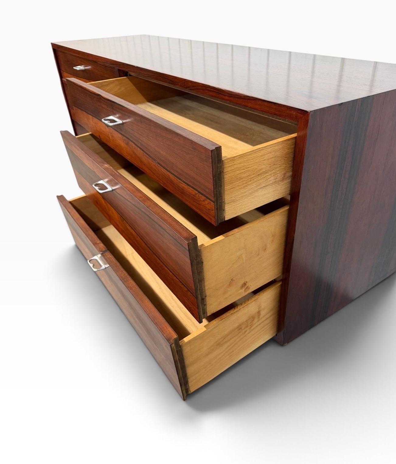 Mid-Century Danish Modern Rosewood Dresser - Refinished! - Image 9