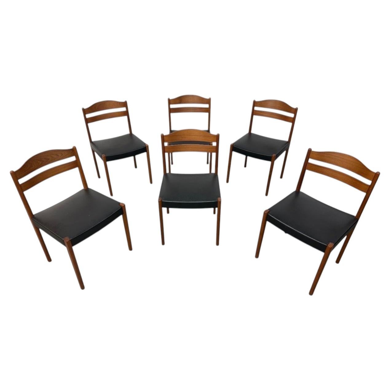 Mid-Century Danish Modern Teak Dining Chairs - Set of 6