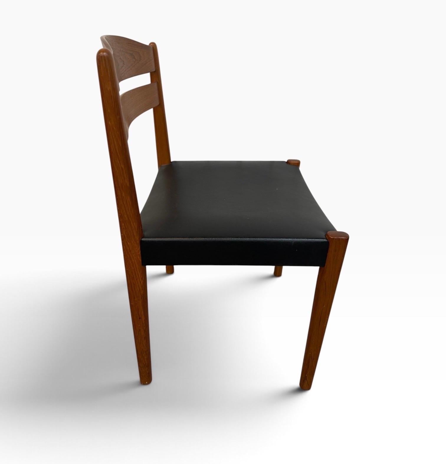 Mid-Century Danish Modern Teak Dining Chairs - Set of 6 - Image 5