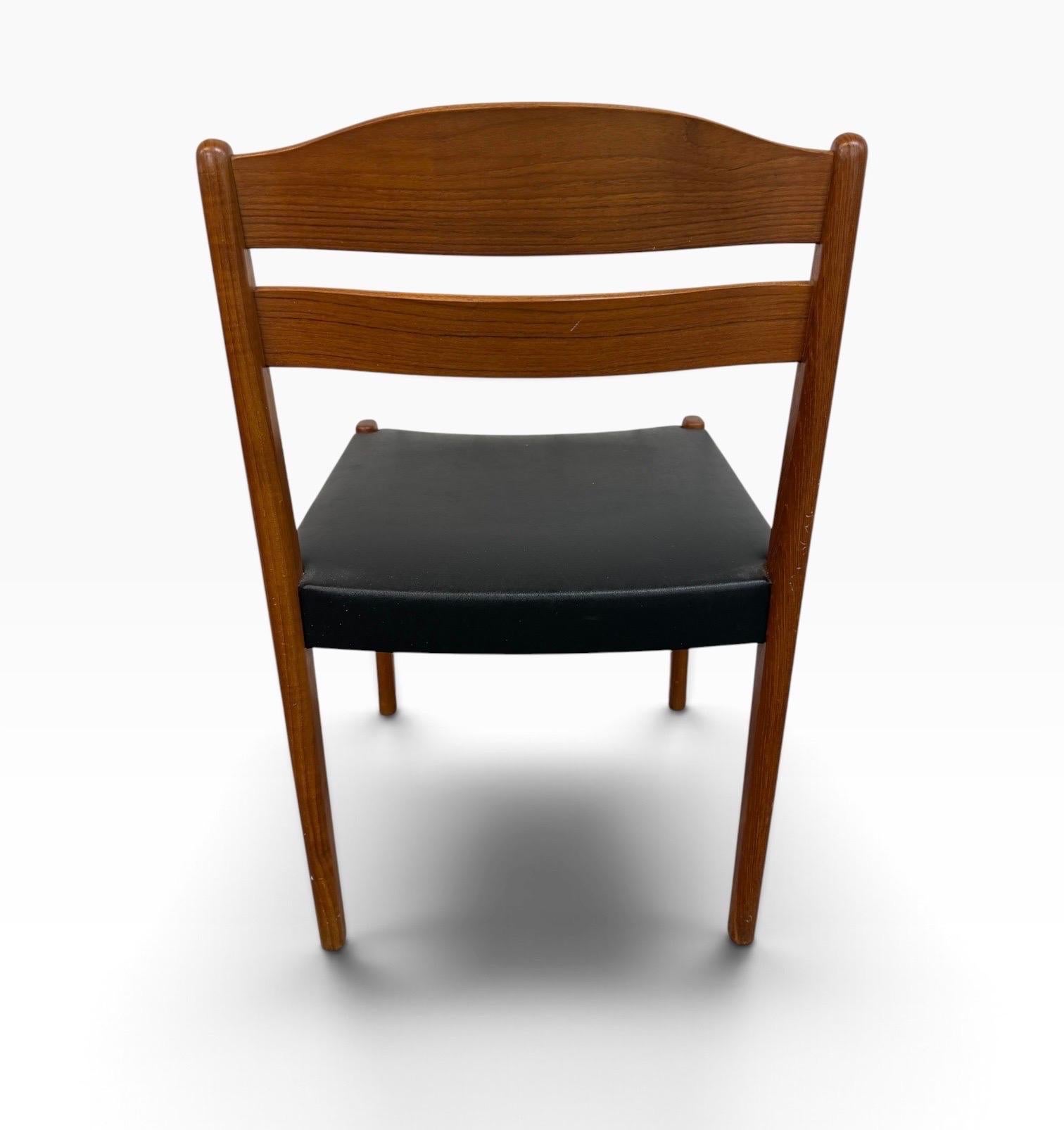 Mid-Century Danish Modern Teak Dining Chairs - Set of 6 - Image 6