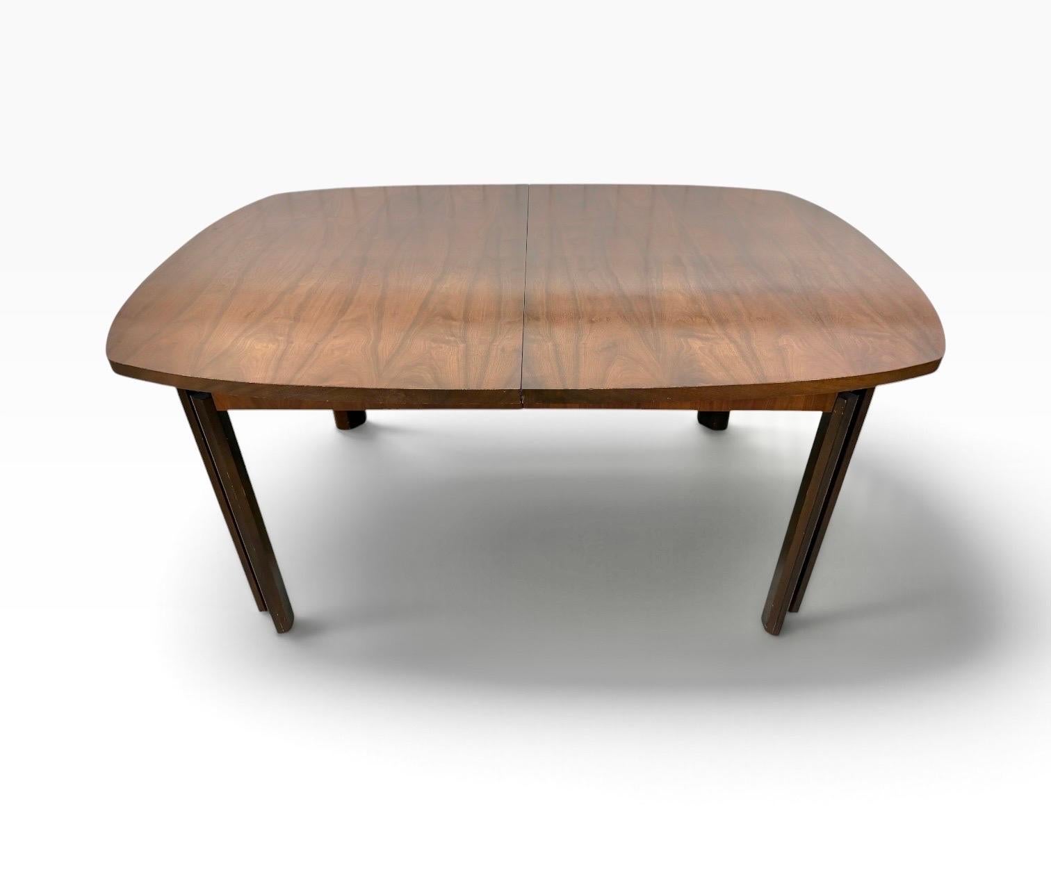 Mid-Century Modern Brutalist Walnut Dining Table - Image 4