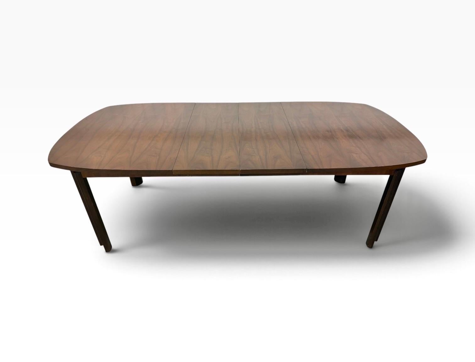 Mid-Century Modern Brutalist Walnut Dining Table - Image 7