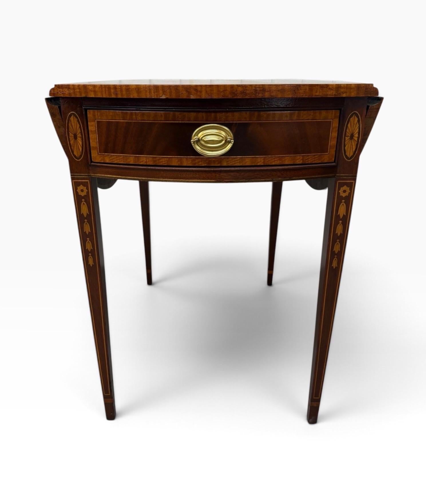 Vintage Council Craftsman Mahogany Pembroke Side Table - Refinished! - Image 2