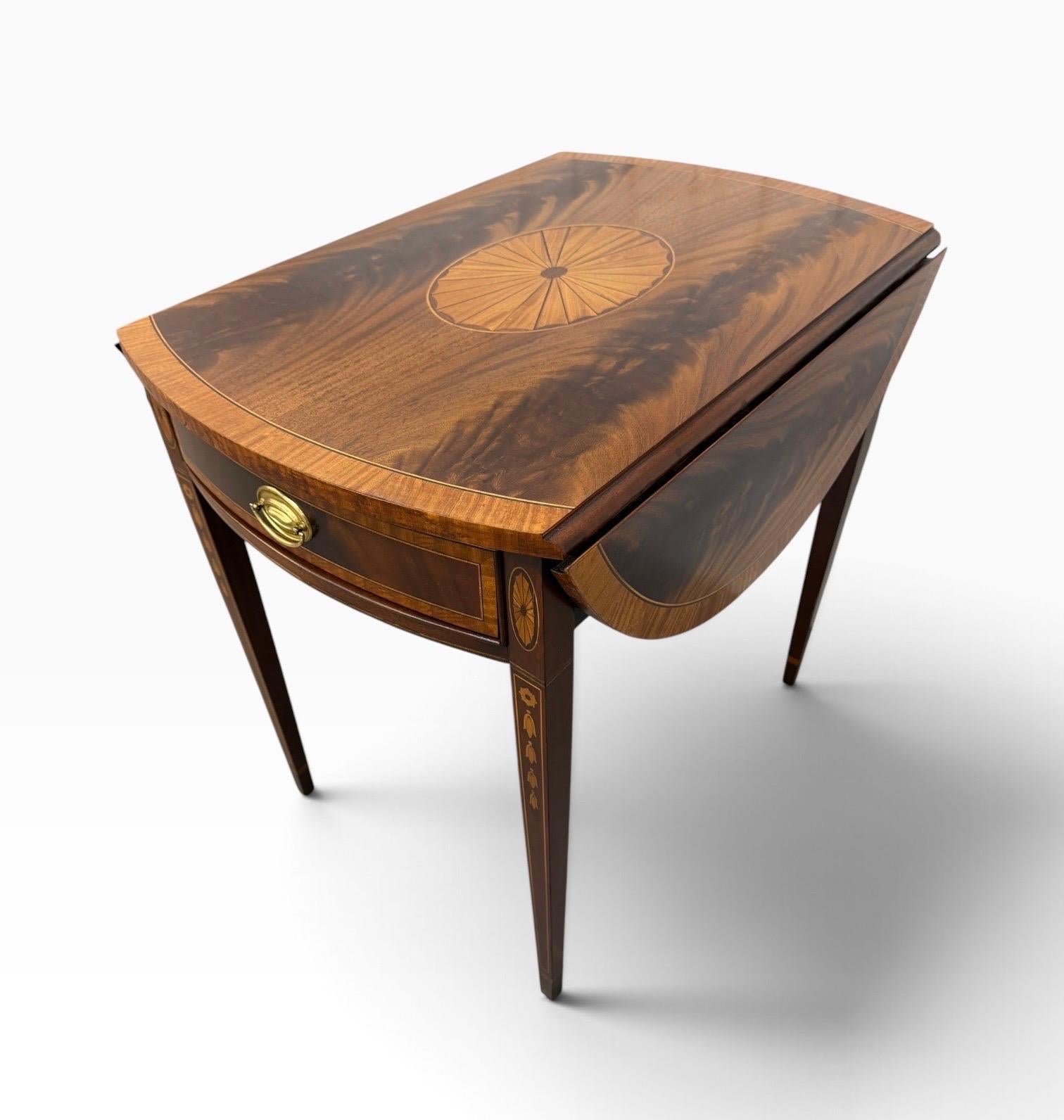 Vintage Council Craftsman Mahogany Pembroke Side Table - Refinished! - Image 4