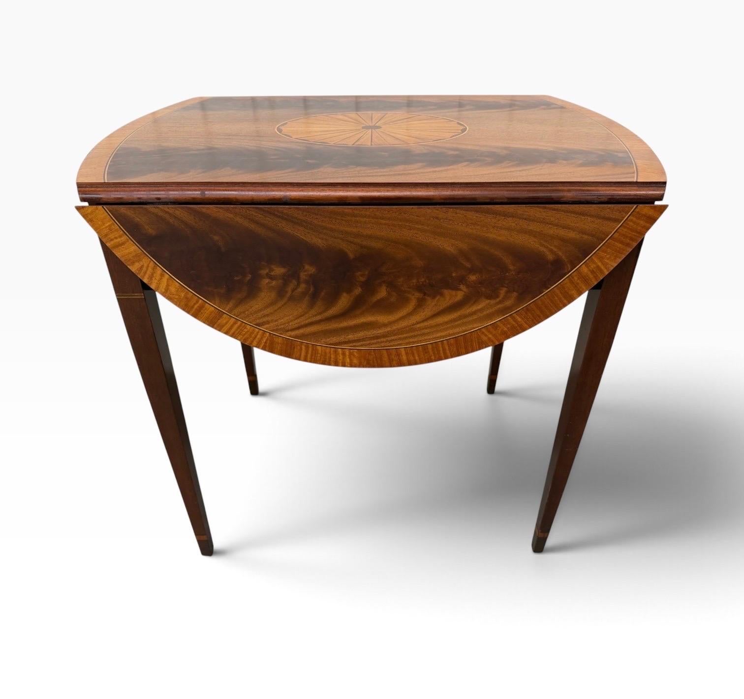 Vintage Council Craftsman Mahogany Pembroke Side Table - Refinished! - Image 6