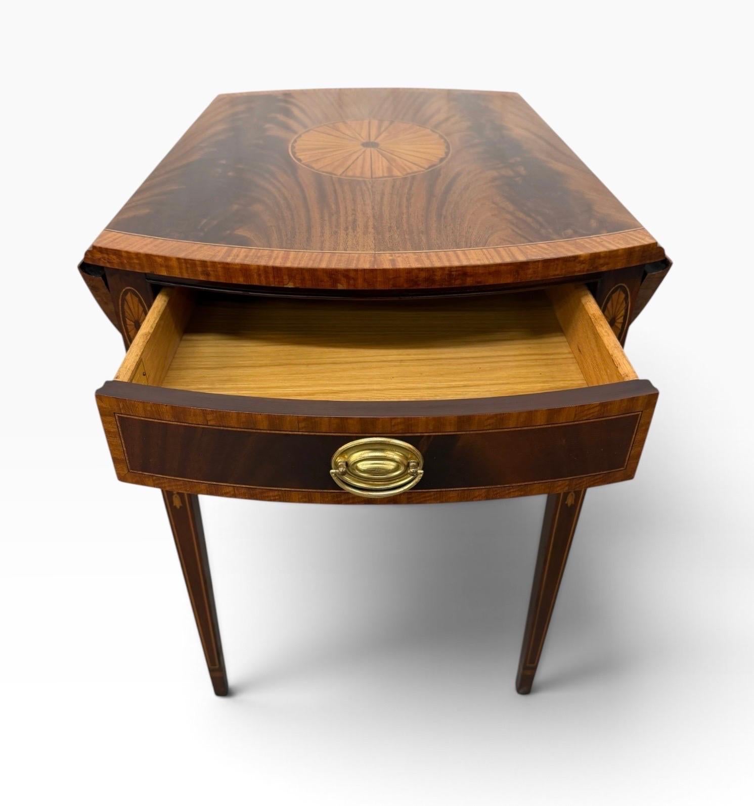 Vintage Council Craftsman Mahogany Pembroke Side Table - Refinished! - Image 7