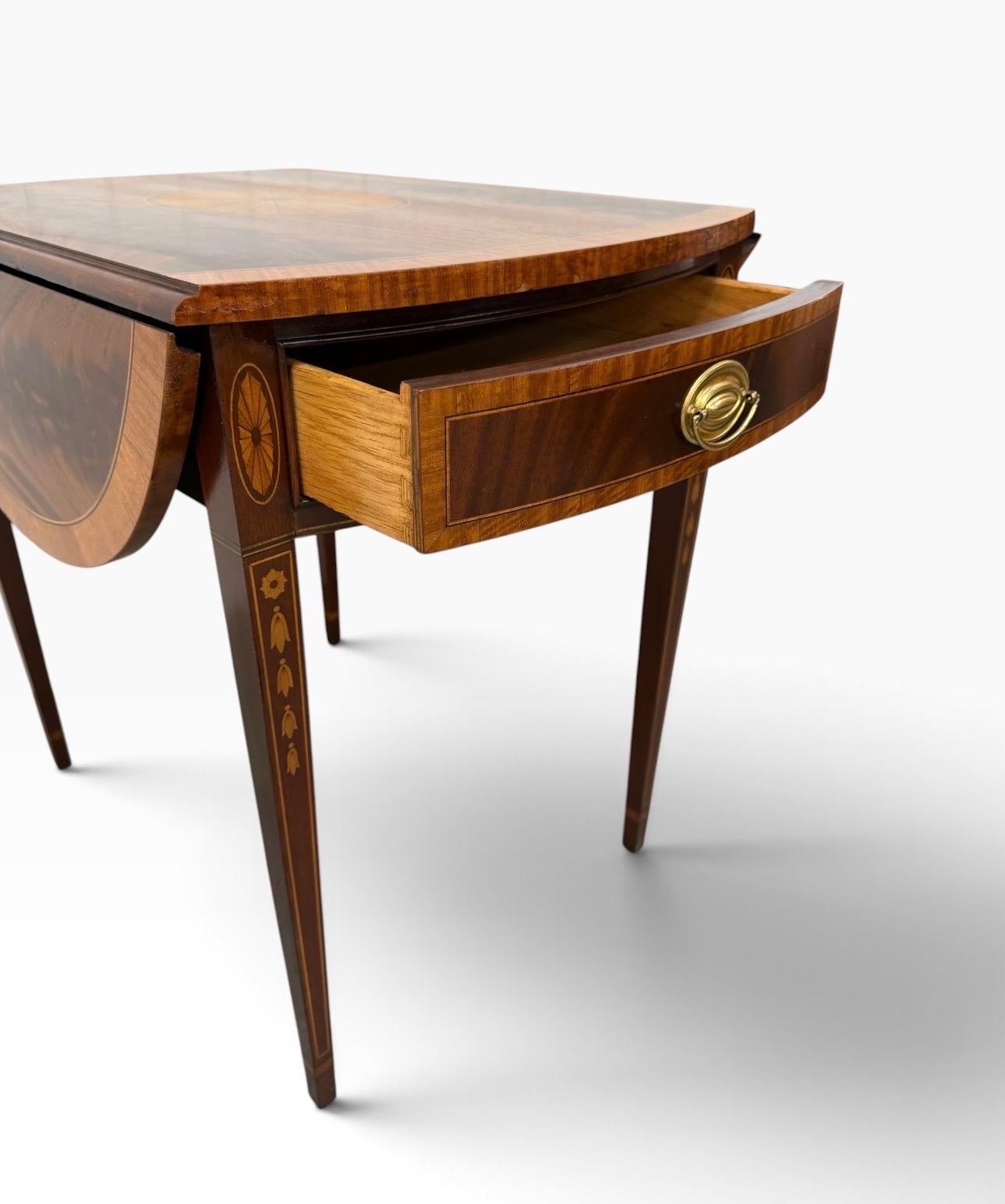 Vintage Council Craftsman Mahogany Pembroke Side Table - Refinished! - Image 8