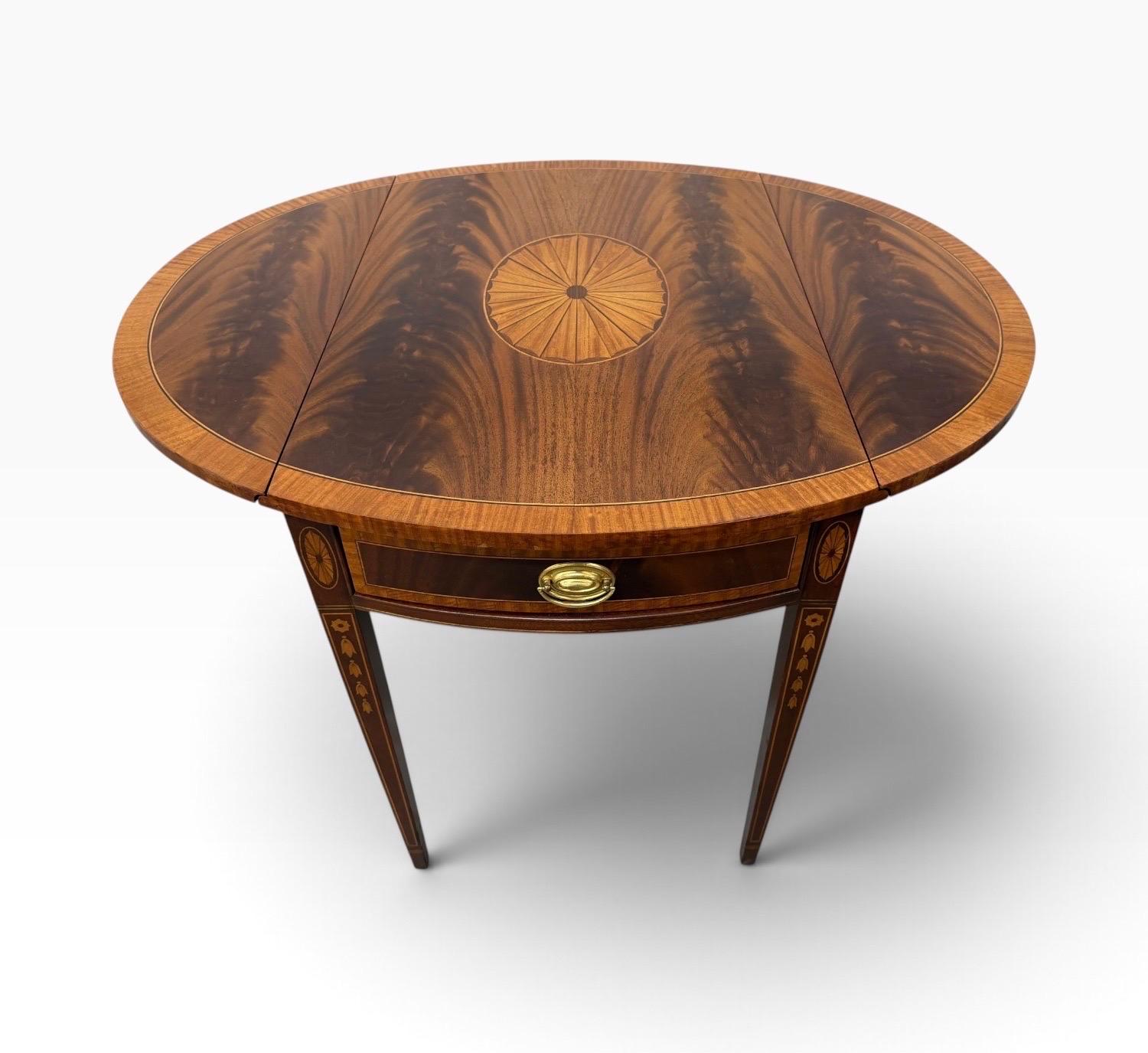Vintage Council Craftsman Mahogany Pembroke Side Table - Refinished! - Image 9