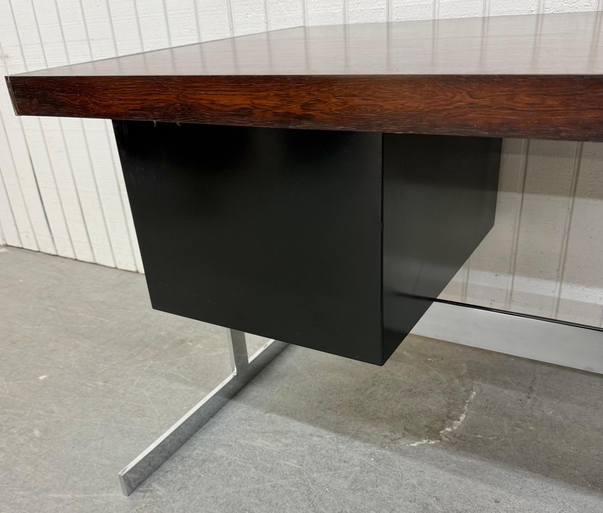 Mid-Century Modern Hugh Acton Style Rosewood Executive Desk - Image 11