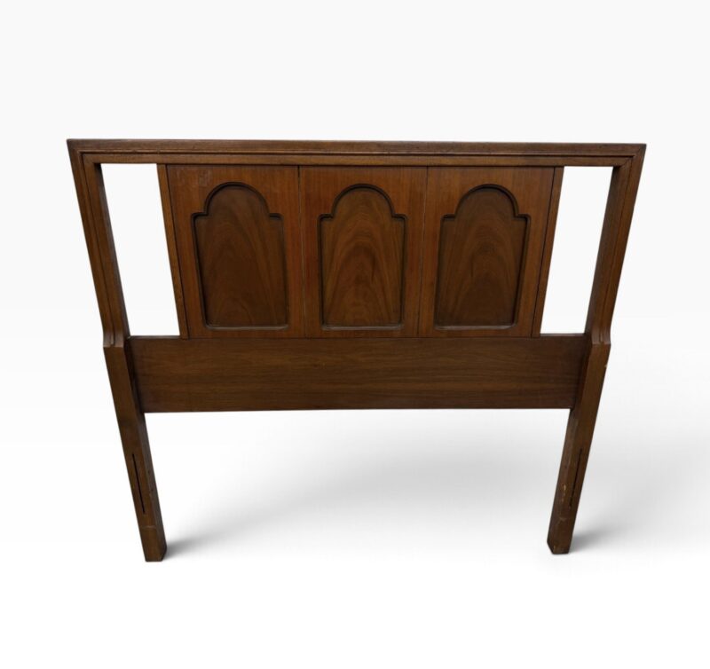 Mid-Century Modern Twin Size Walnut Headboard