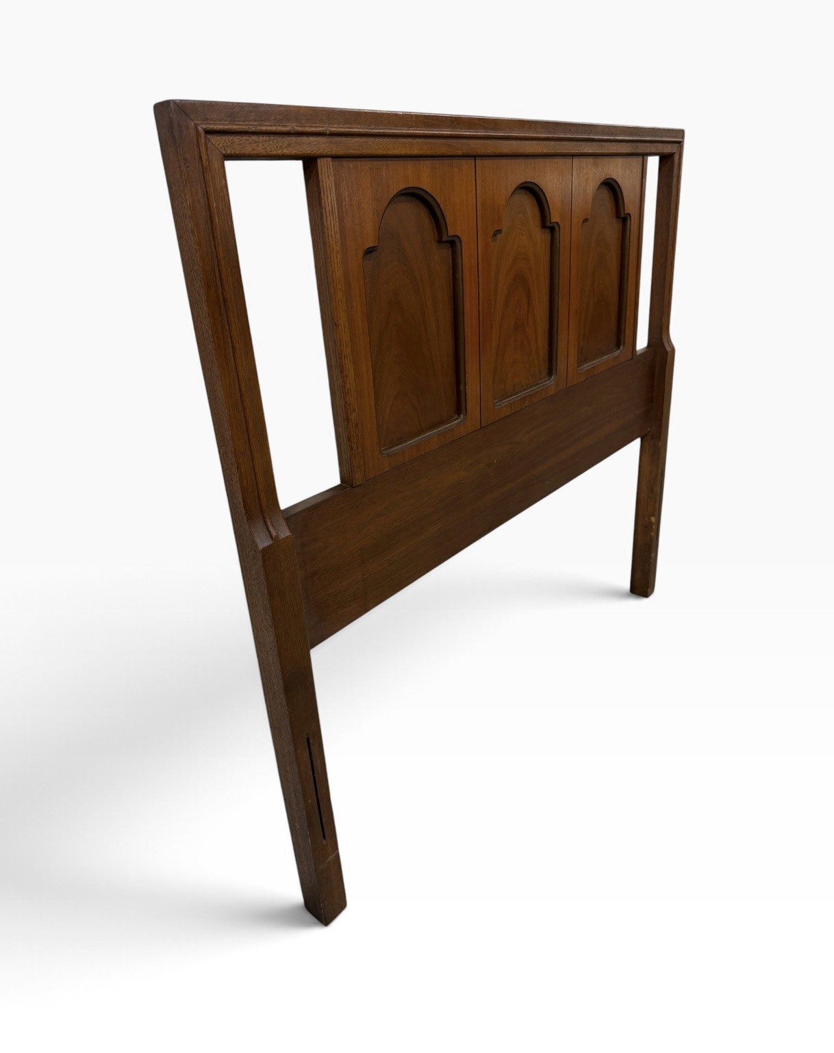 Mid-Century Modern Twin Size Walnut Headboard - Image 2