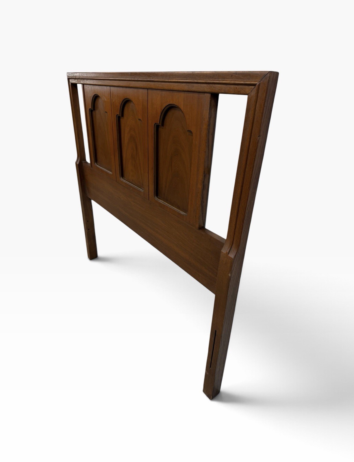Mid-Century Modern Twin Size Walnut Headboard - Image 3