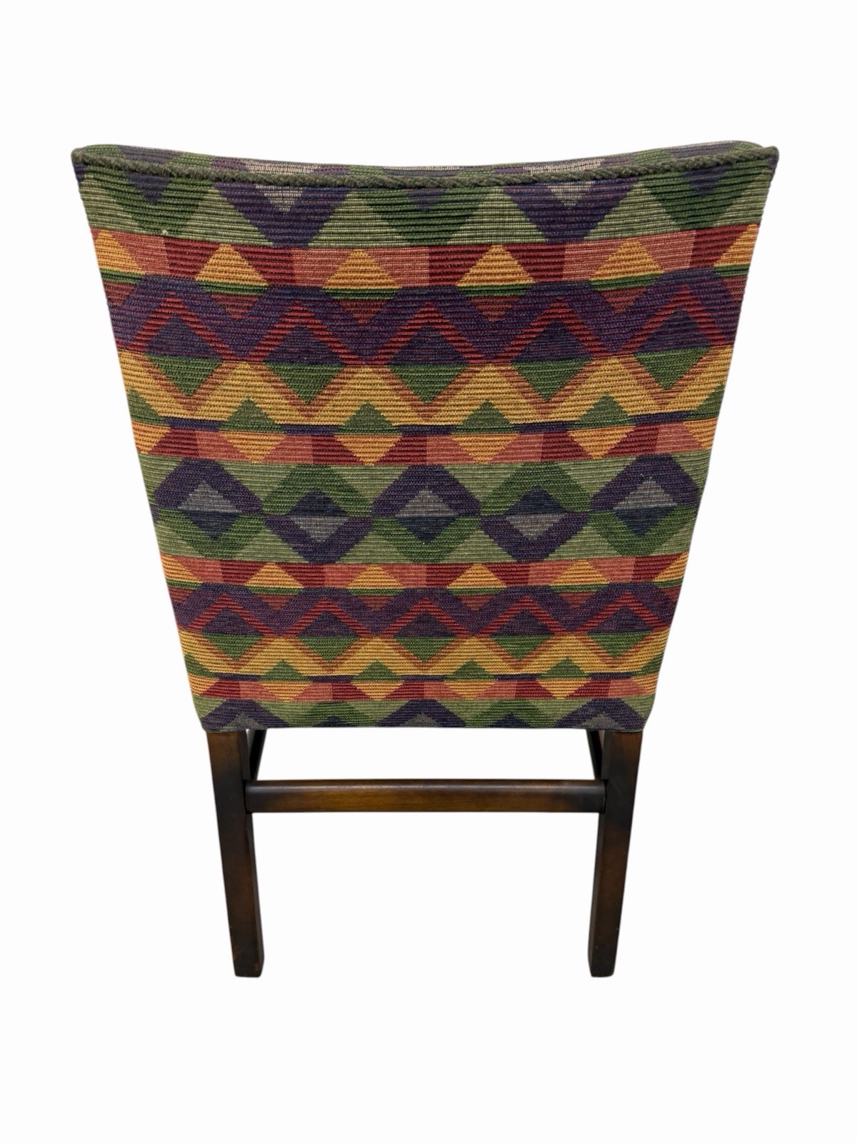 Vintage Dunbar Style Geometric Upholstered Dining Chairs - Set of 6 - Image 9
