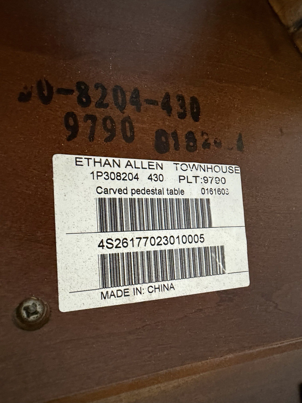 Vintage Ethan Allen Townhouse Carved Pedestal Side Table - Image 8