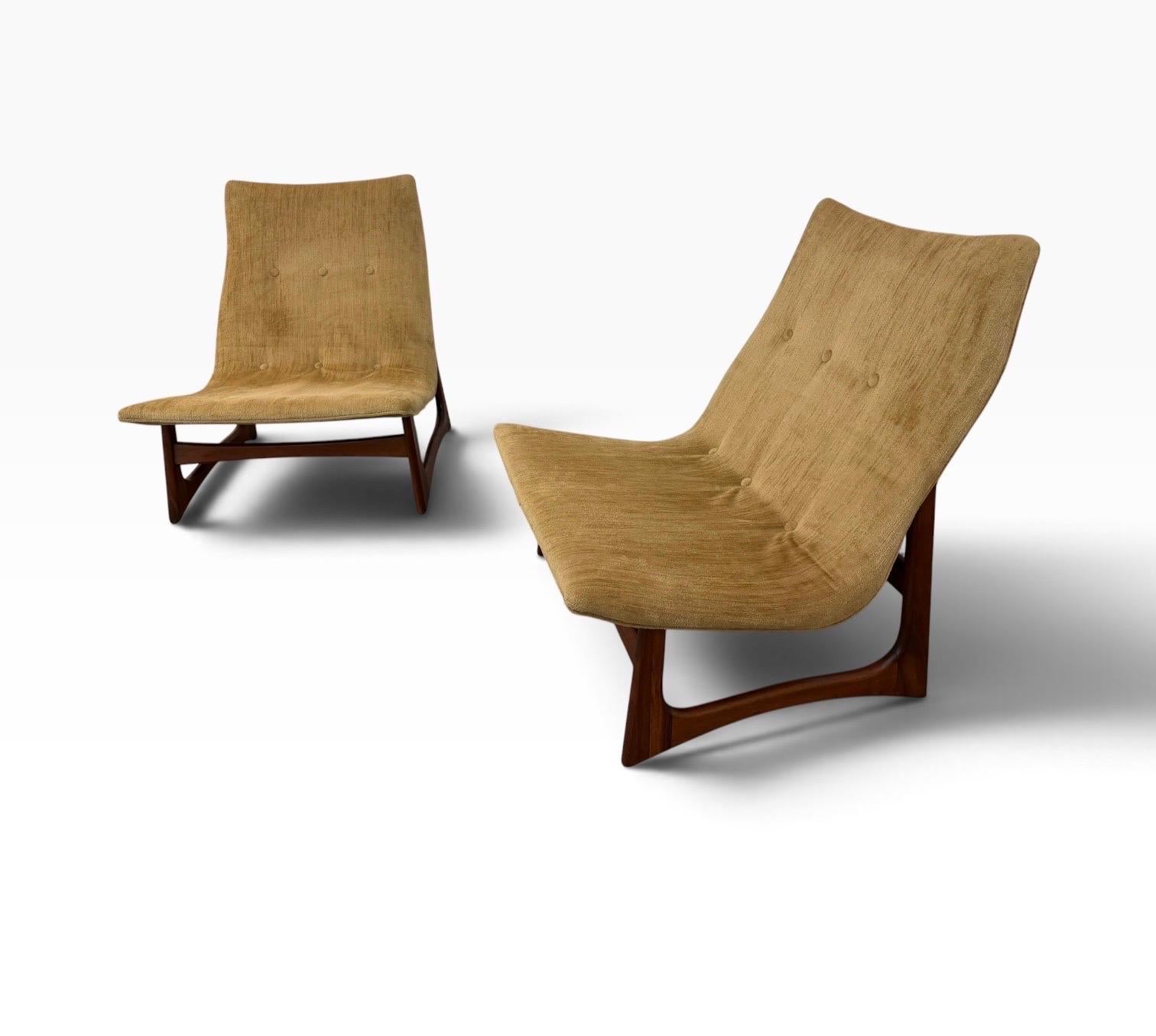 Mid-Century Modern Adrian Pearsall Oversized Slipper Chairs - Set of 2 - Image 3