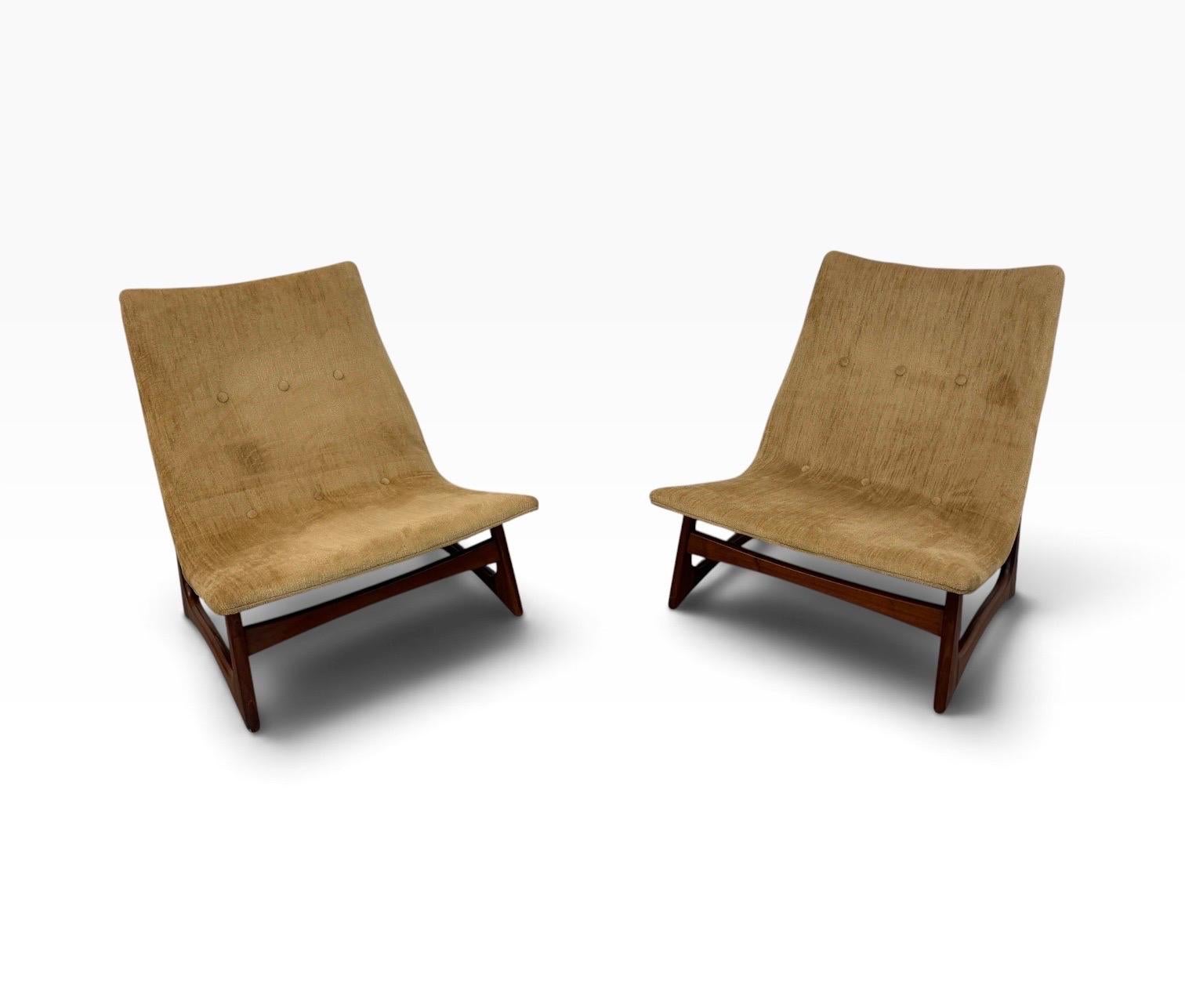Mid-Century Modern Adrian Pearsall Oversized Slipper Chairs - Set of 2 - Image 4