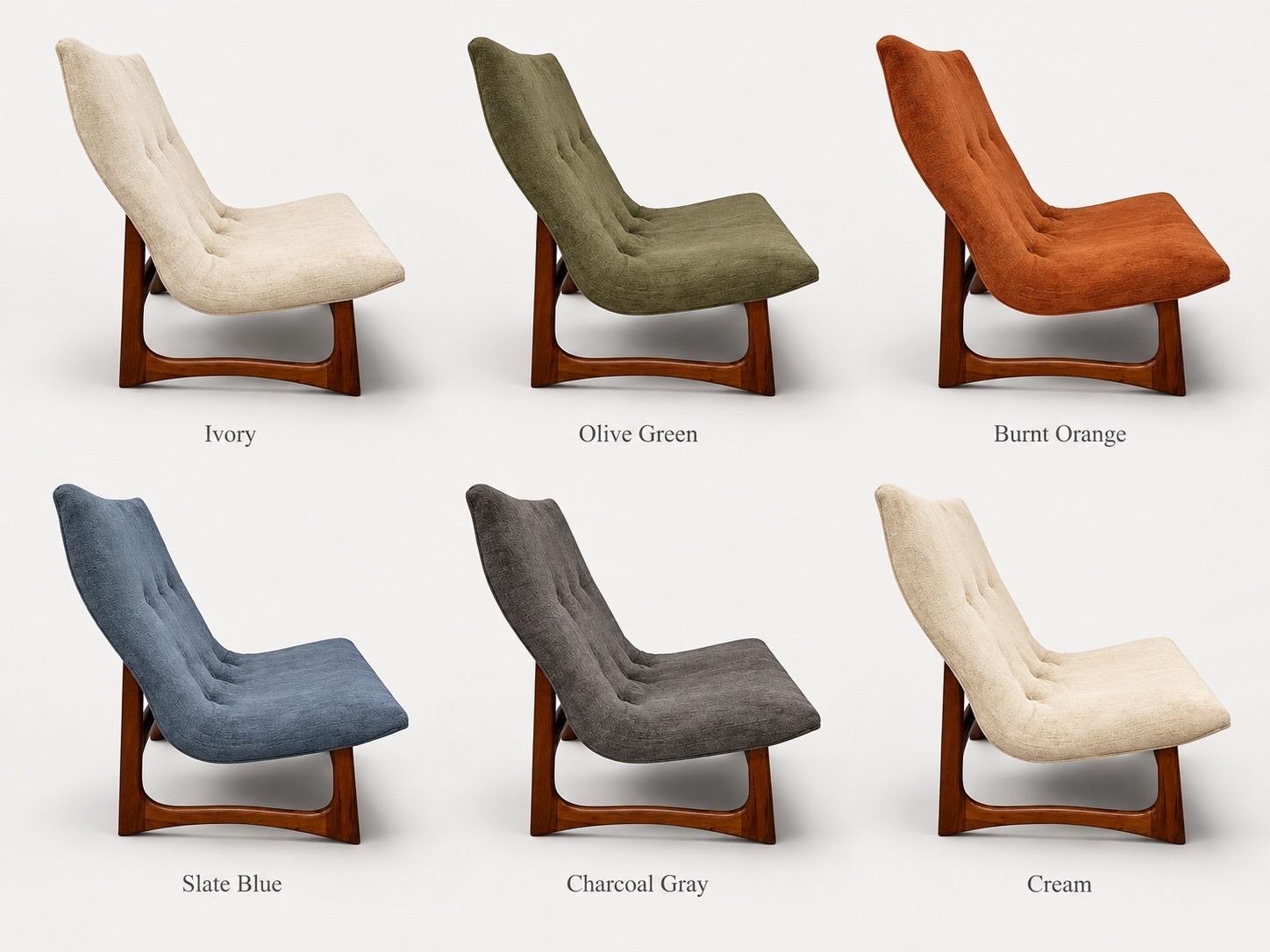 Mid-Century Modern Adrian Pearsall Oversized Slipper Chairs - Set of 2 - Image 8