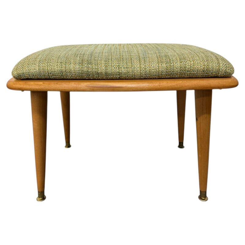 Mid-Century Modern Heywood Wakefield Champagne Upholstered Stool