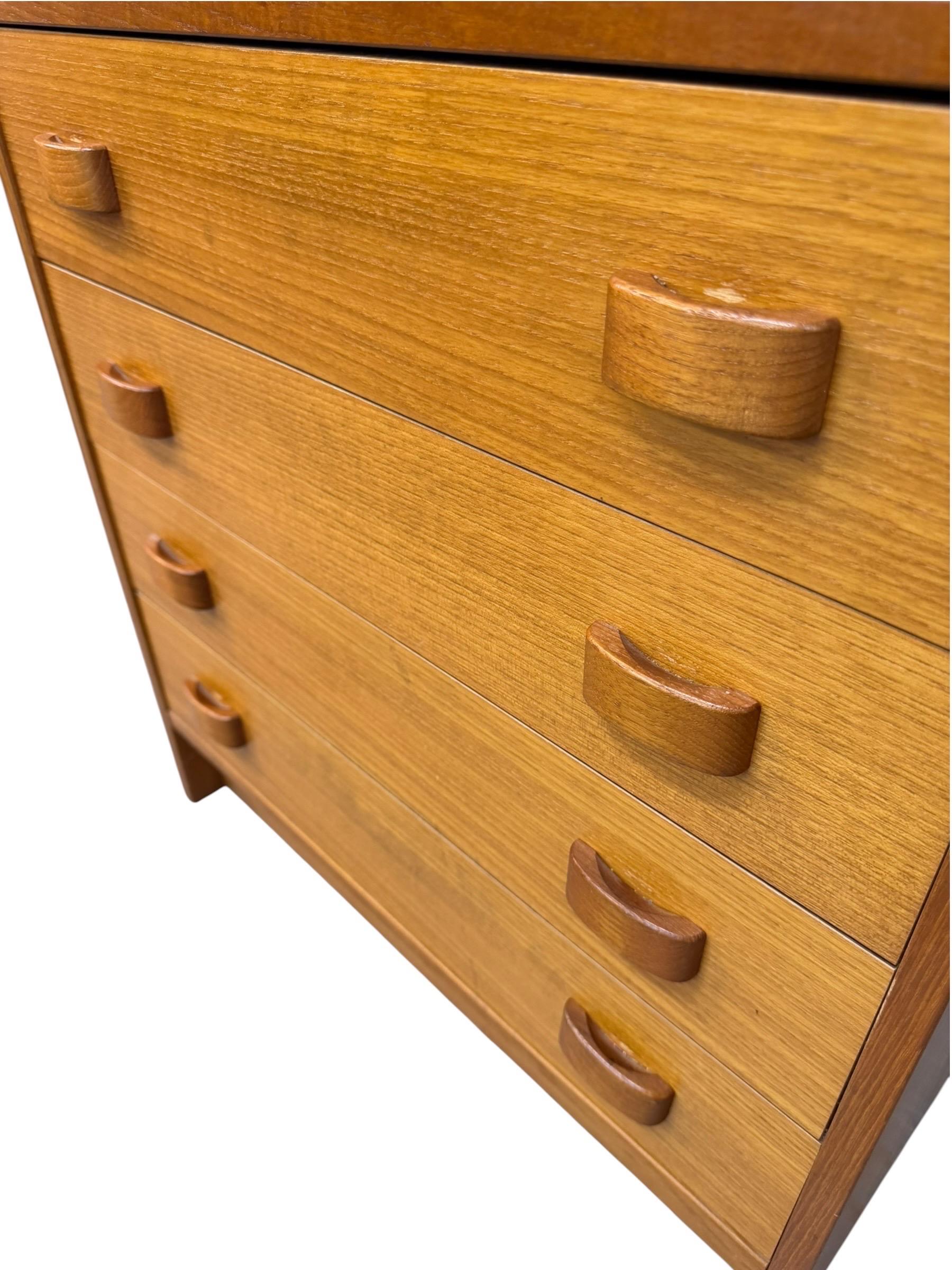 Vintage Danish Modern Domino Møbler 2-Piece Lingerie Bookcase - Image 6
