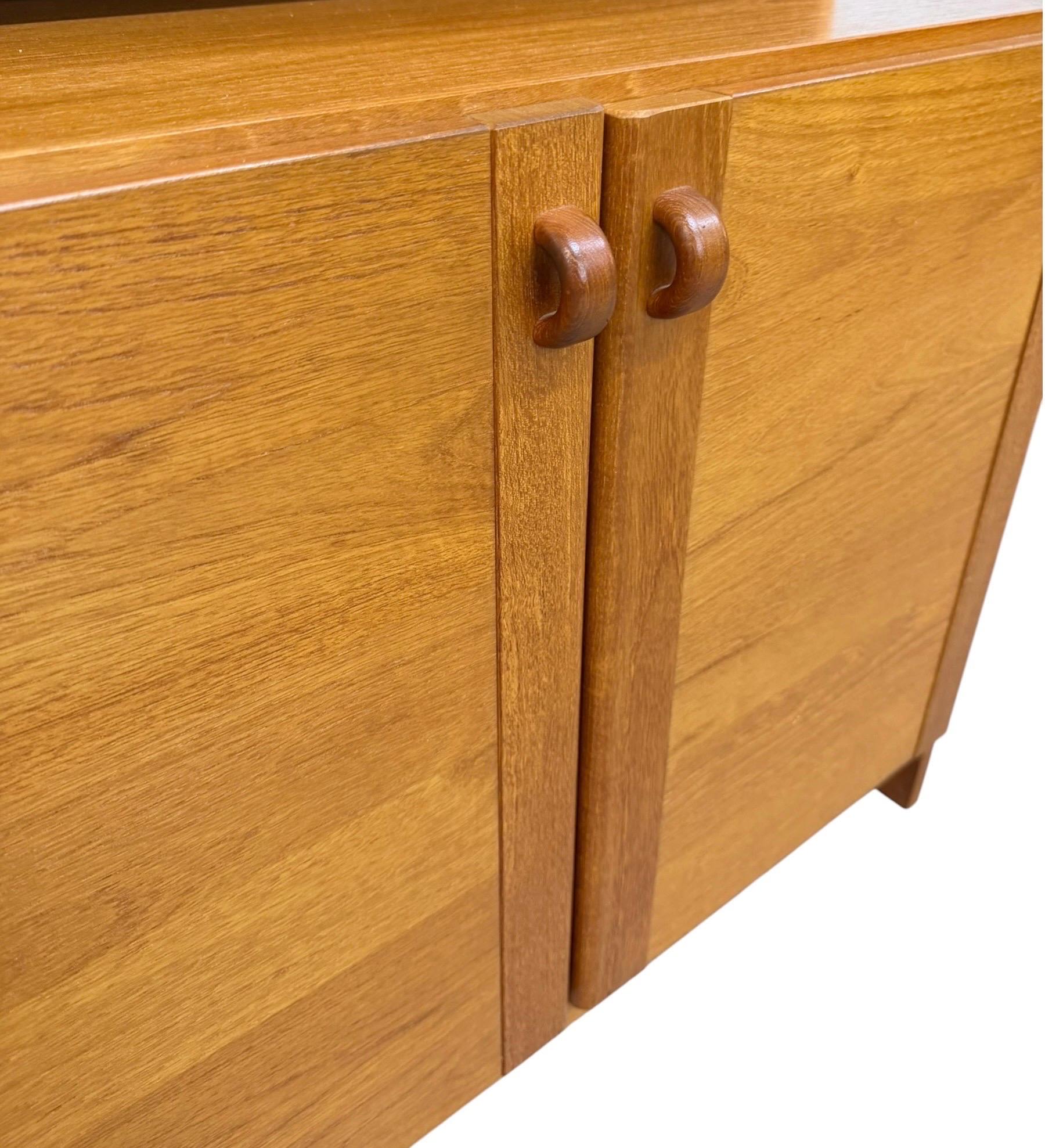 Vintage Danish Modern Domino Møbler 2-Piece Teak Bar Cabinet - Image 7