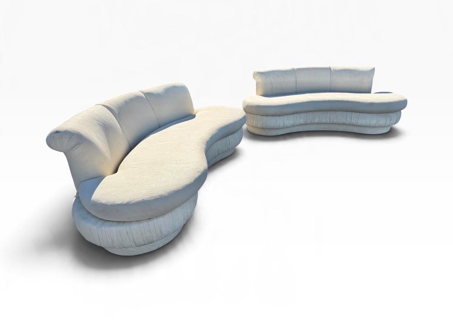Postmodern Sculptural Curved Kidney Cloud Sofas – Pair of 2 - Image 2