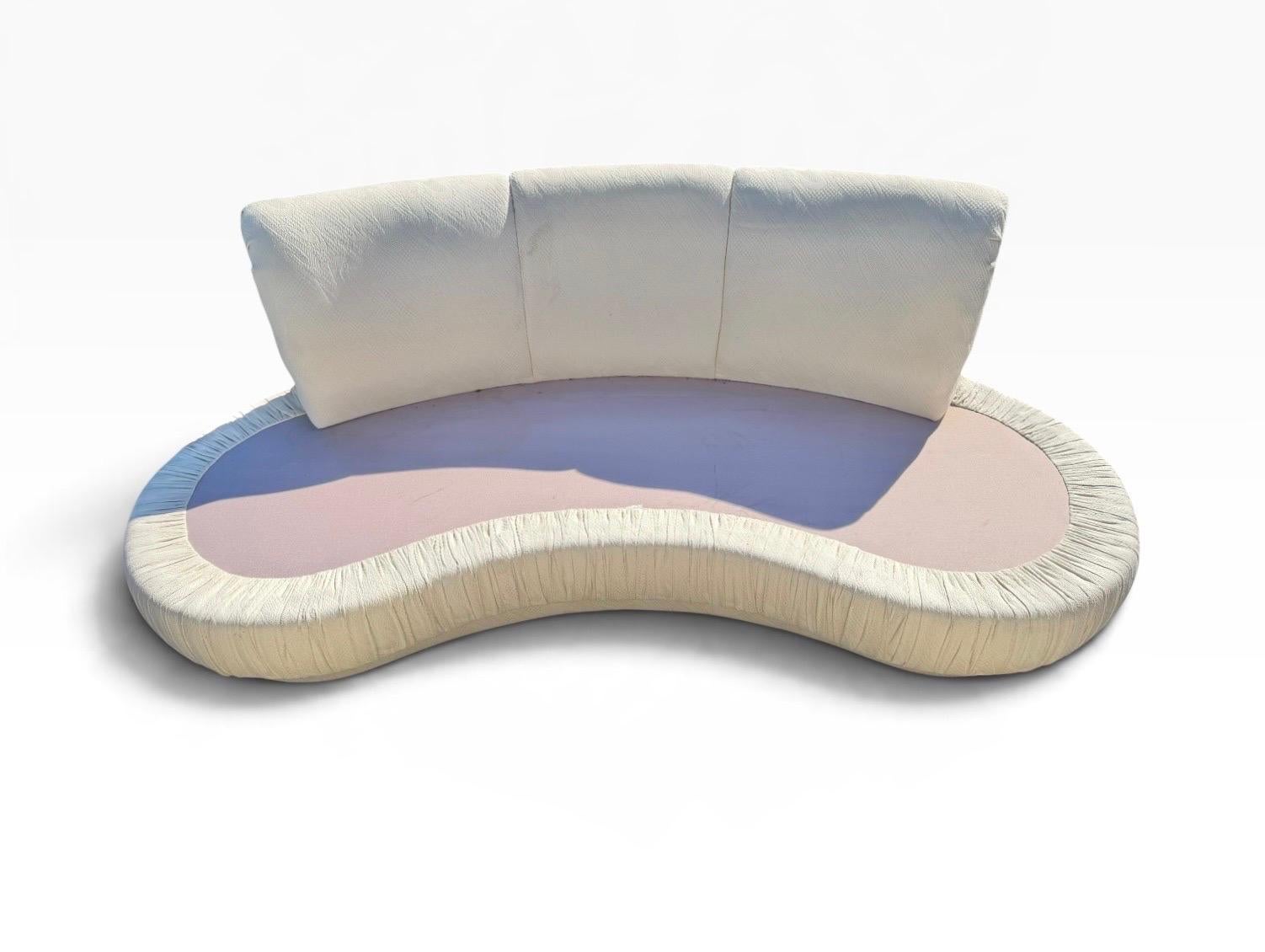 Postmodern Sculptural Curved Kidney Cloud Sofas – Pair of 2 - Image 10